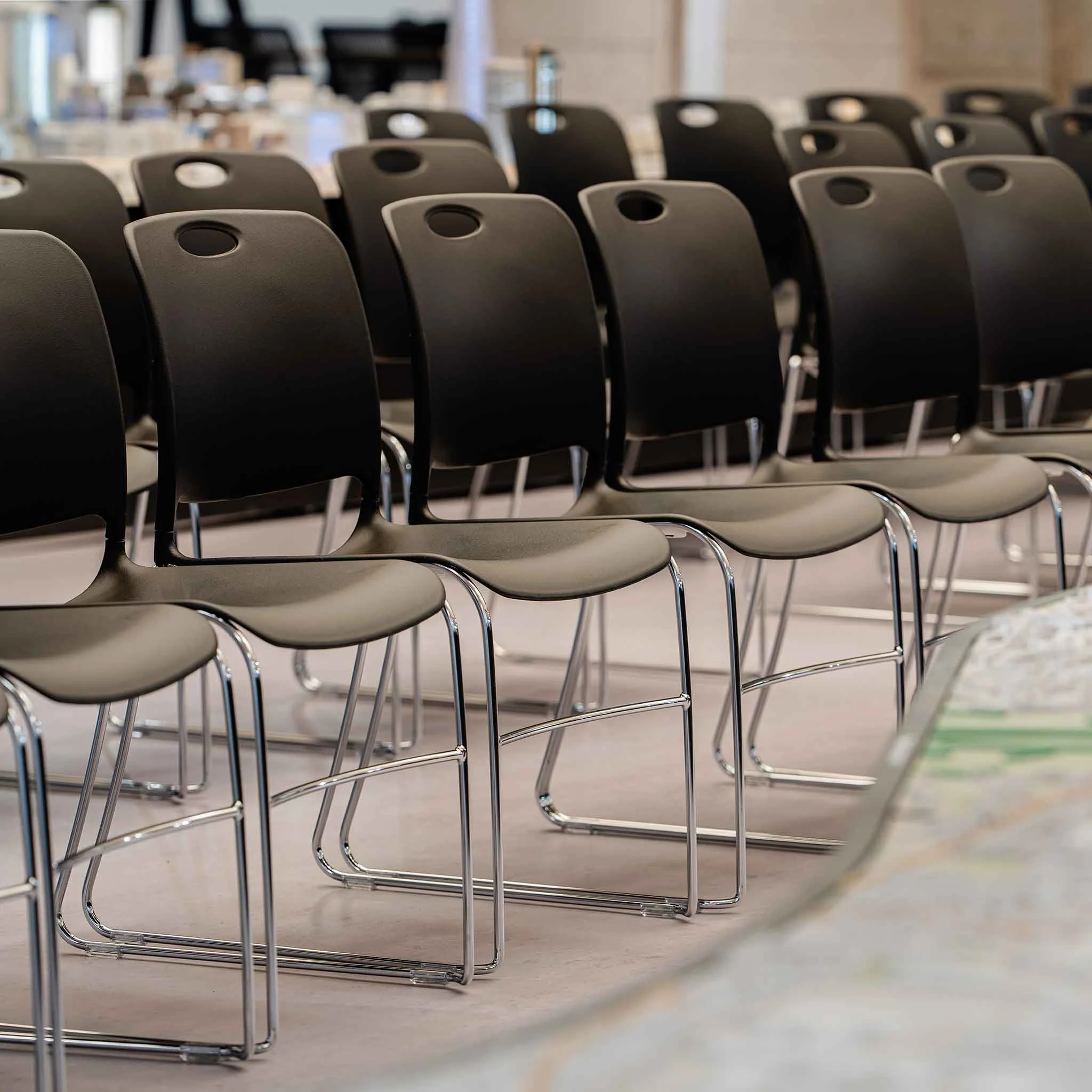 Stuhl, Stuhlreihe, Konferenzraumstuhl, Sitzreihen, Kantinenstuhl