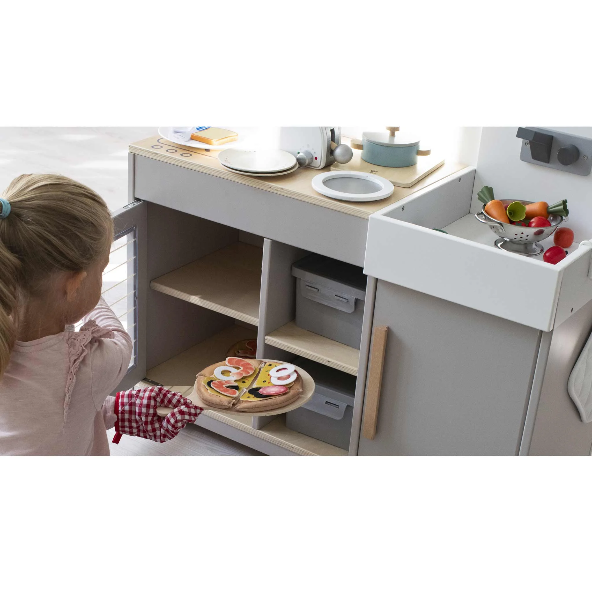 Kinderküche, Play Kitchen, Pizza, Holzküche, Küchenzubehör