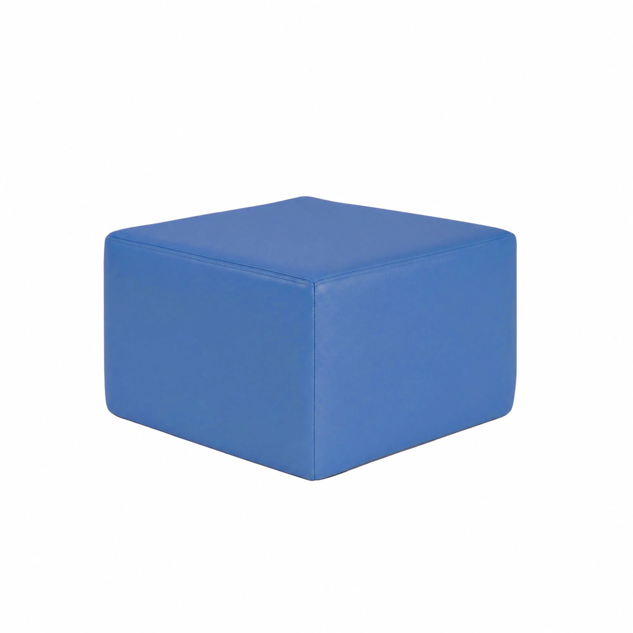 Sitzwürfel, Blau, Polsterwürfel, Stoffoberfläche, Kubus