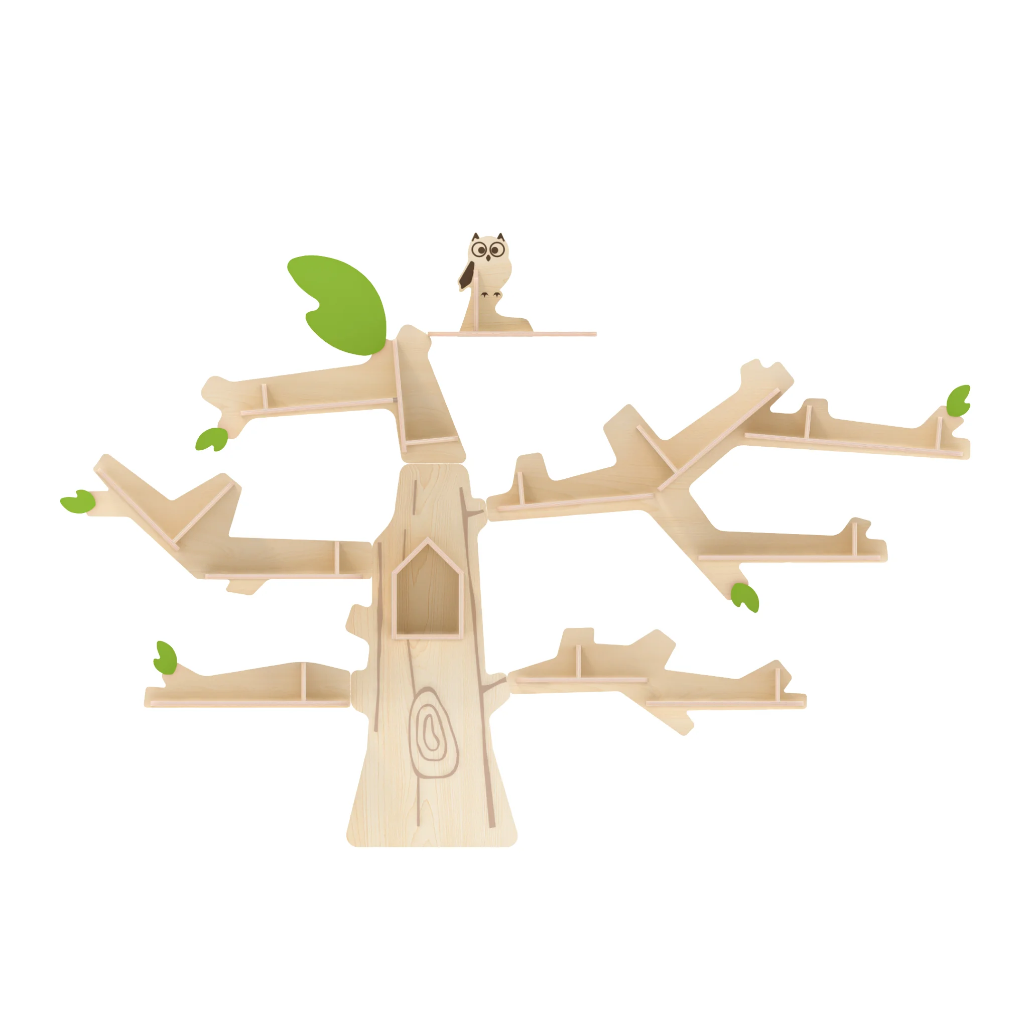 Holzspielzeug, Waldvogel-Baum, Baumstruktur, Holzspielanlage, Naturholz
