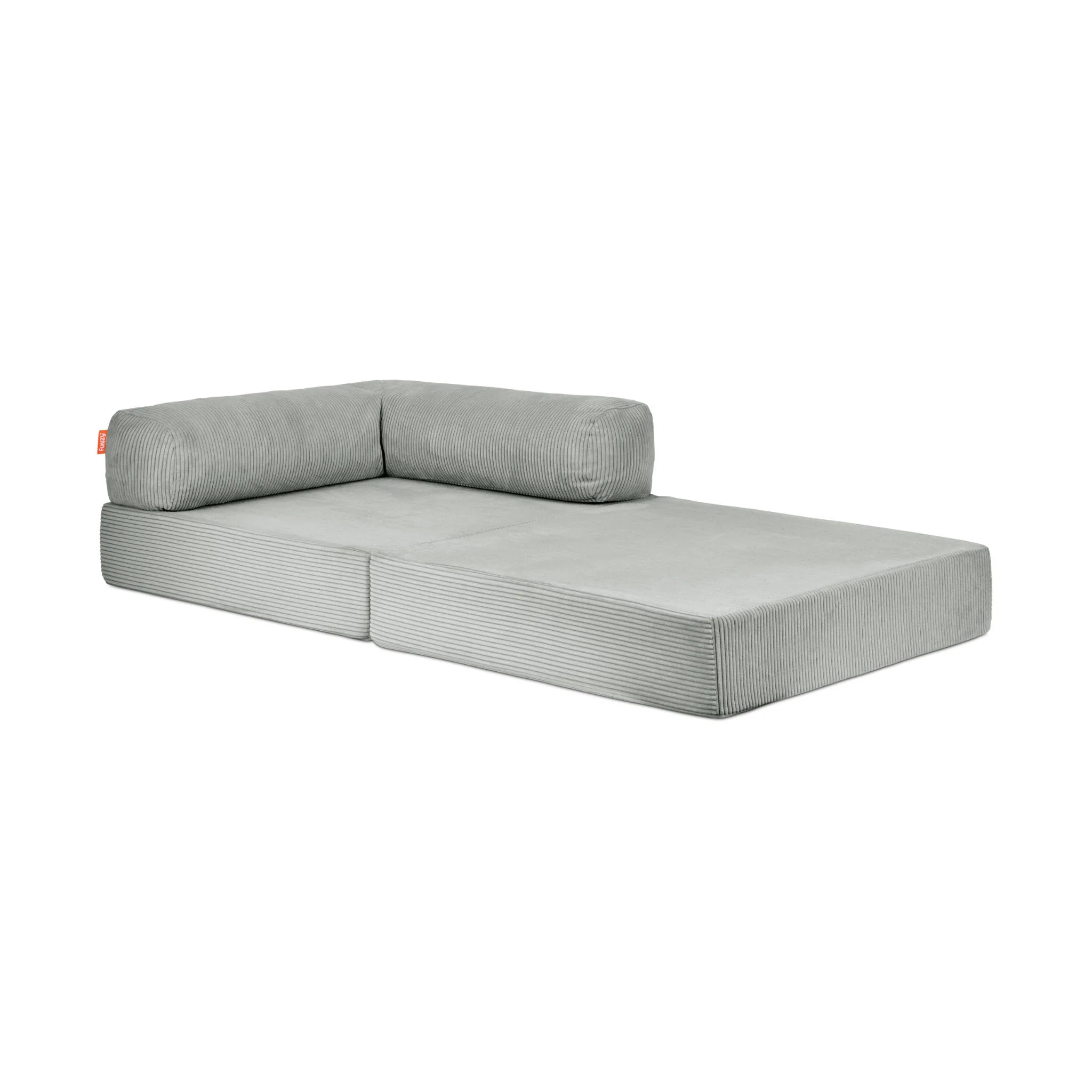 Sofa, Couch, Bettplattform, Grau, Corduroy