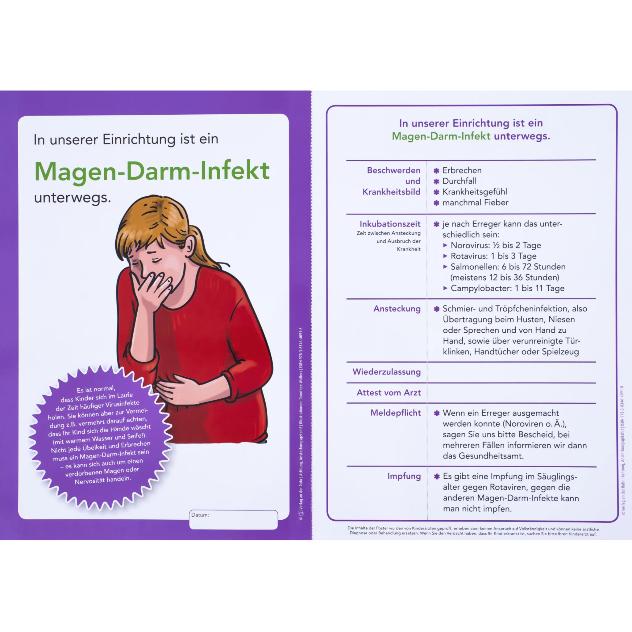 Magen-Darm-Infekt, Infekt, Illustration, Kinder, Aufklärung