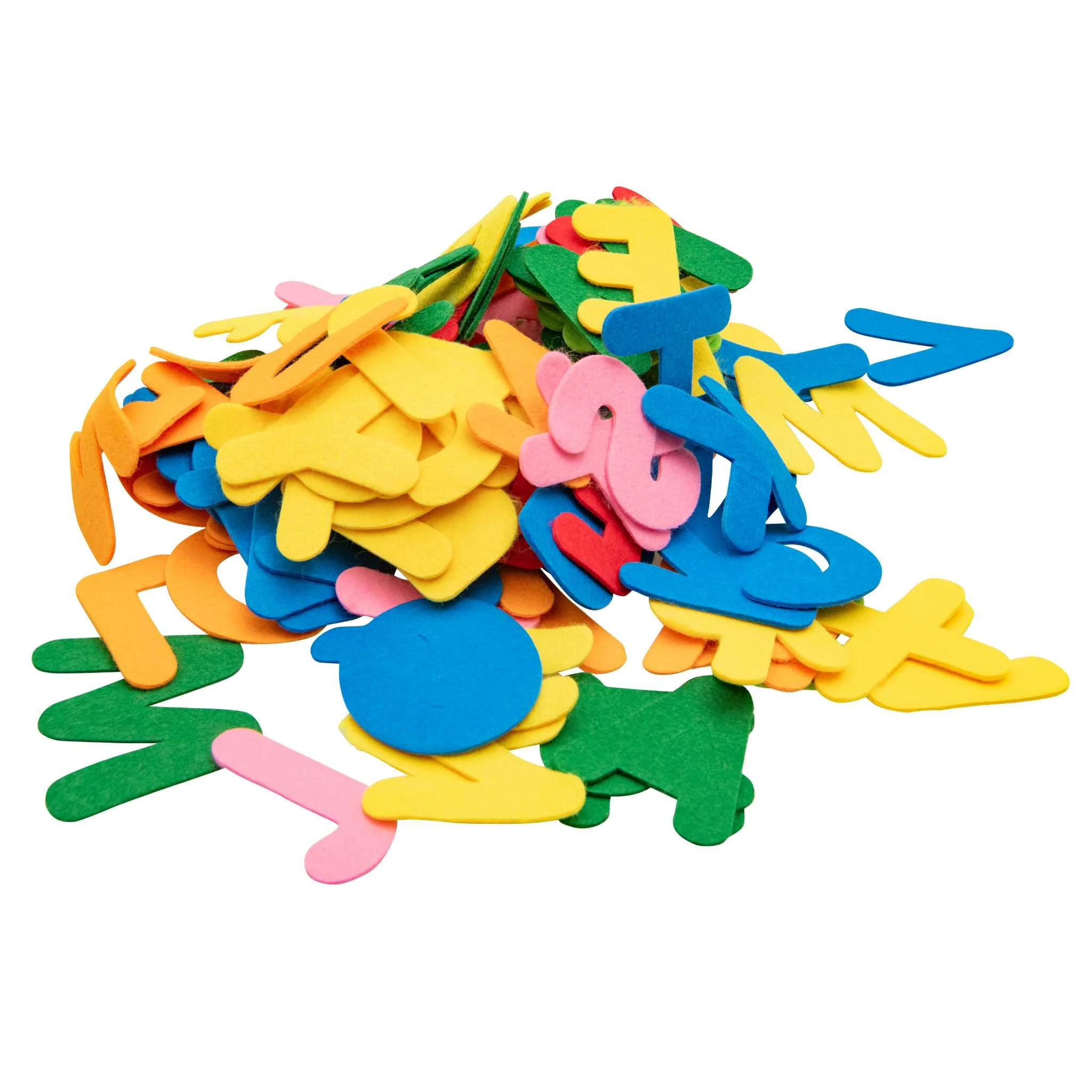 Foam shapes, Colorful cutouts, Alphabet shapes, Educational toy, Felt pieces