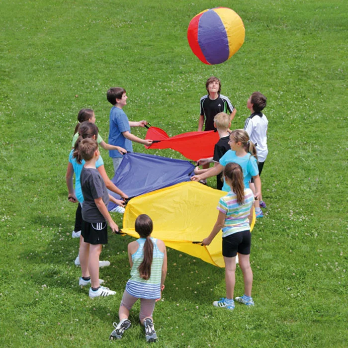 Kinder, Spiel, Tuch, Farben, Gras