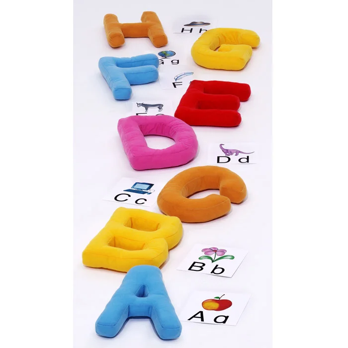 alphabetkissen, Buchstabenkissen, Bildungs Spielzeug, bunte Buchstaben, weiche Kissen