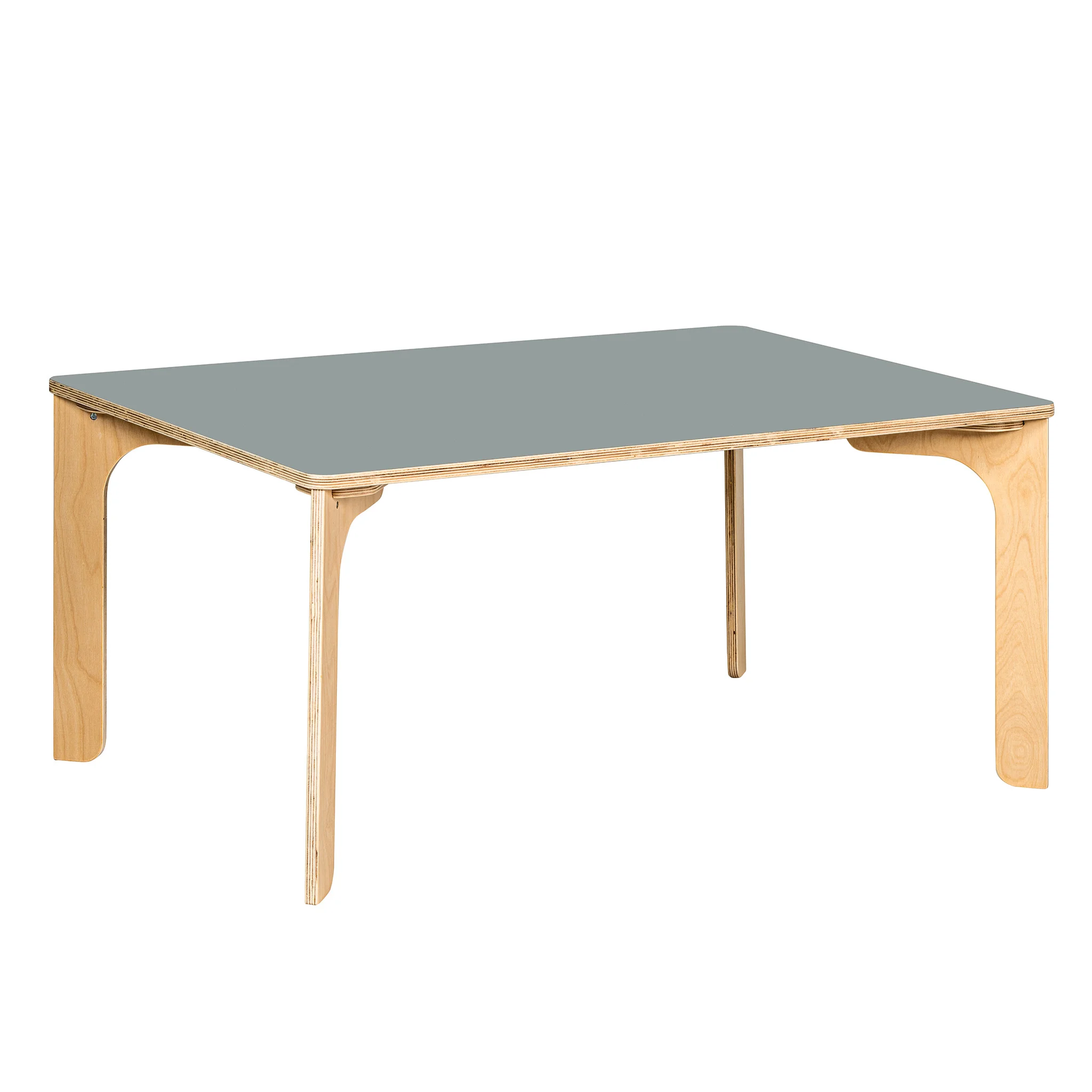 Esstisch, Holztisch, Grau Tischplatte, Kiefernholz, Tischbeine
