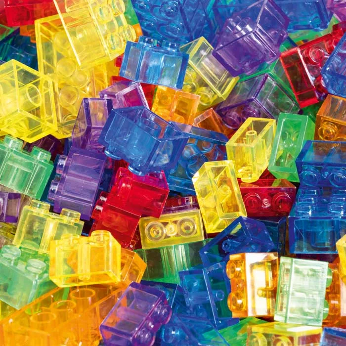 lego, Bausteine, durchsichtig, mehrfarbig, Kunststoffsteine