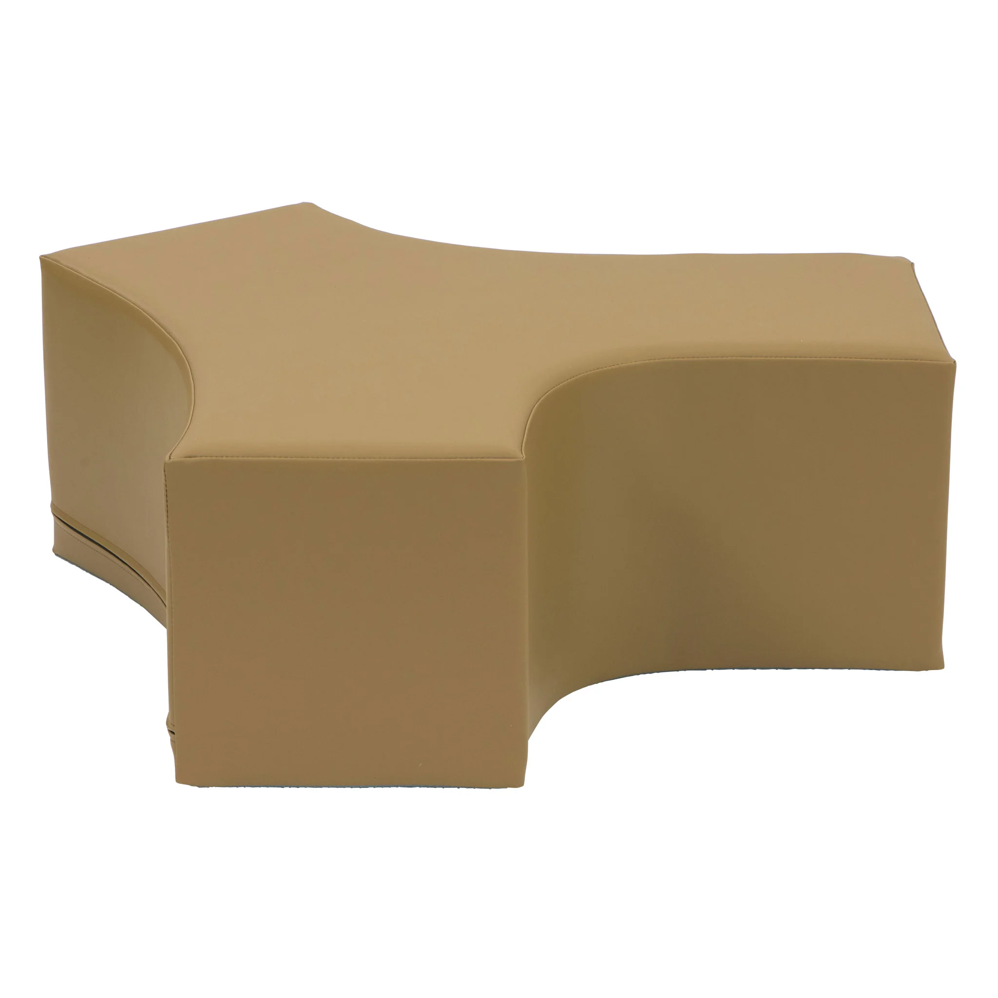 Sessel, Sitzbank, Ledersessel, Beige, Kurvenform