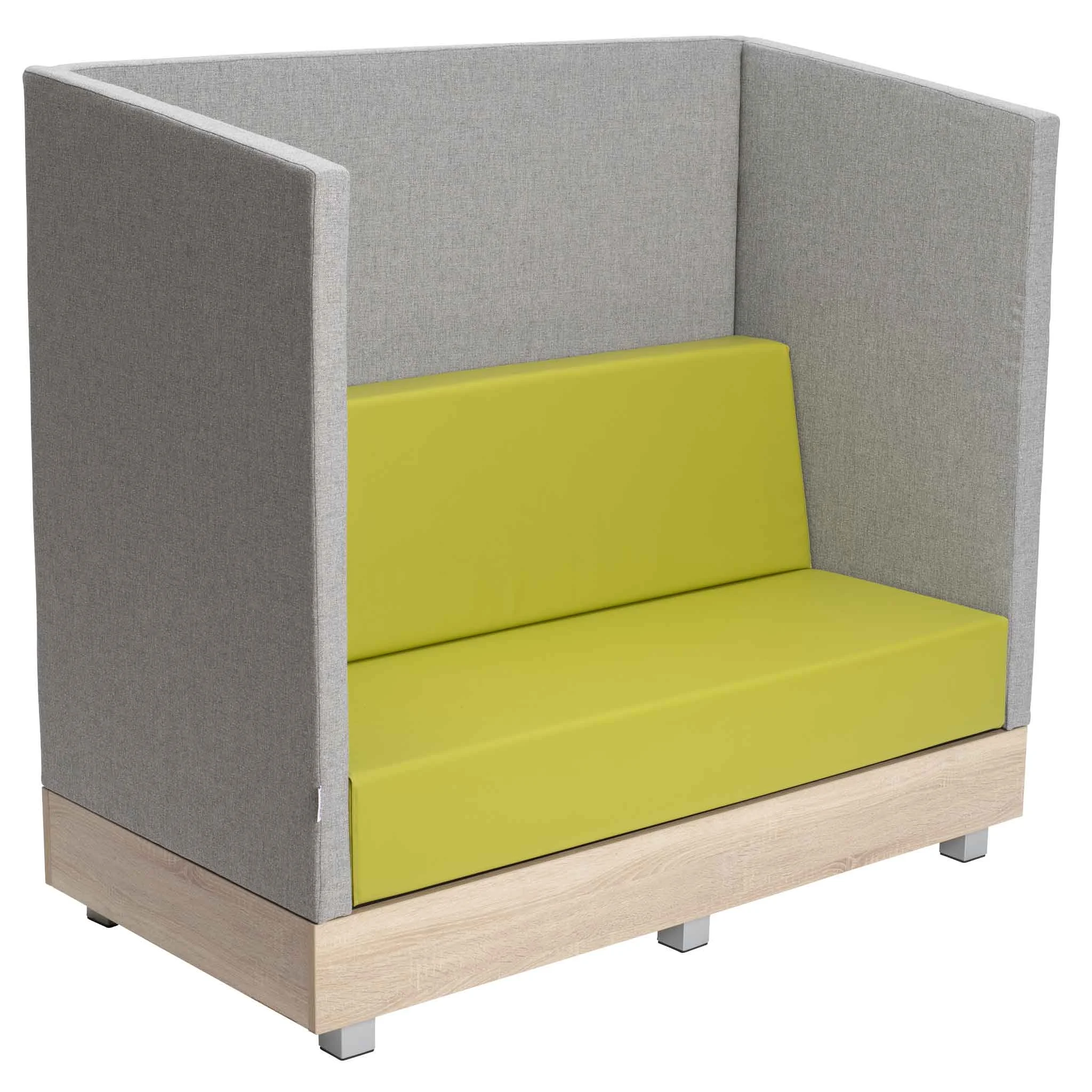 Chillo Schallschutzsofa, Kunstleder Cherry