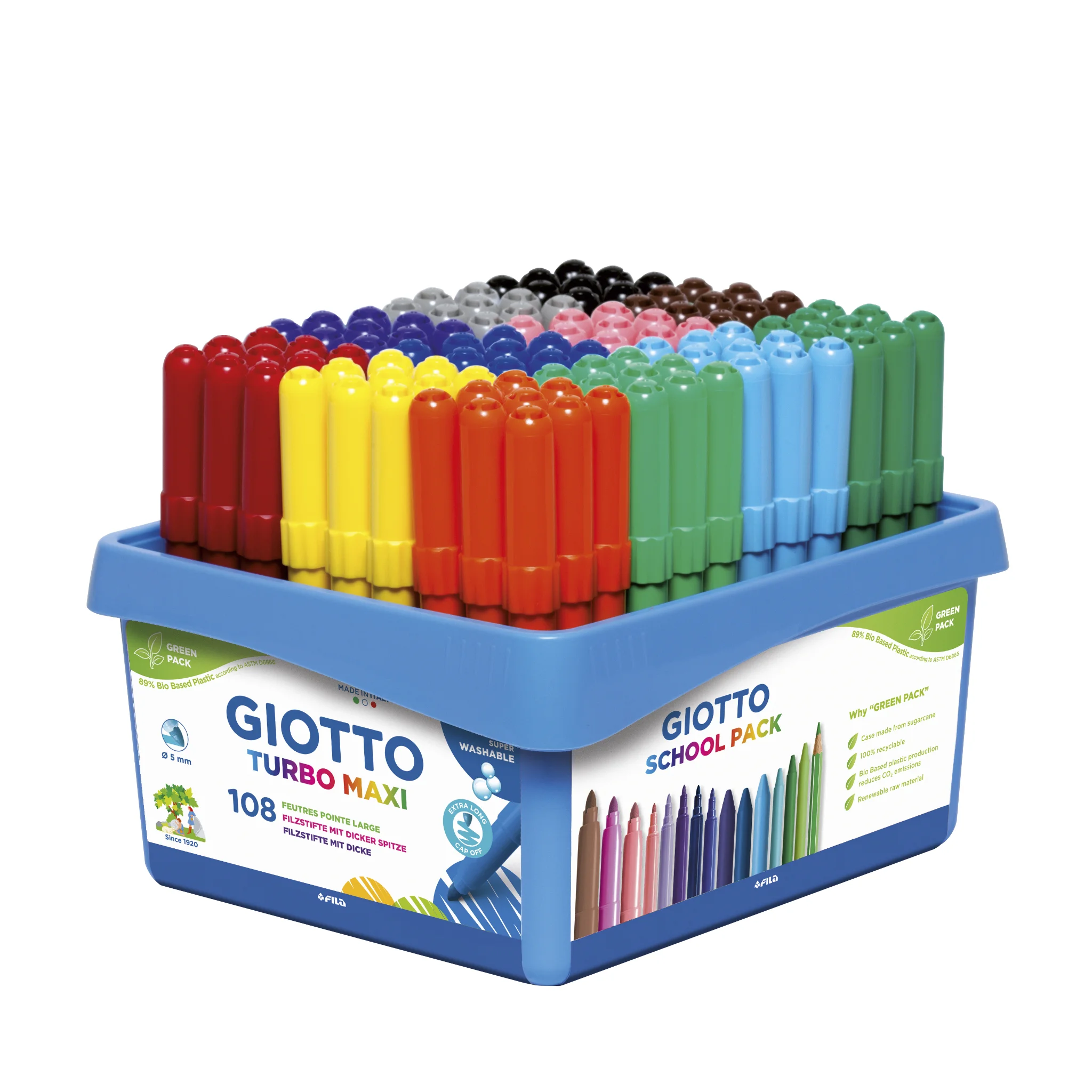 GIOTTO Fasermaler Turbo Maxi, 108 Stück