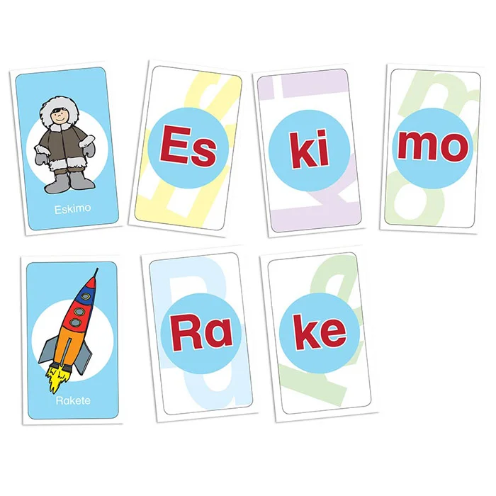 Lernkarten, Es, ki, mo, Rakete