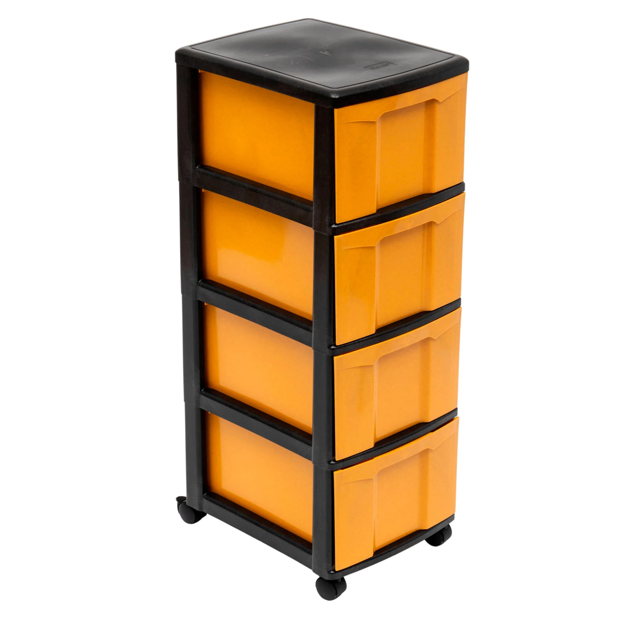 Flexeo® Container-System mit 4 hohen Boxen, Schwarz