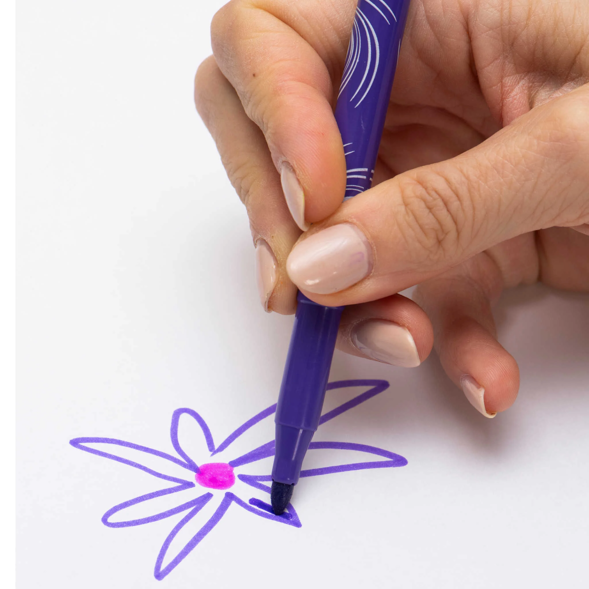 marker, lila, stift, zeichnung, blume