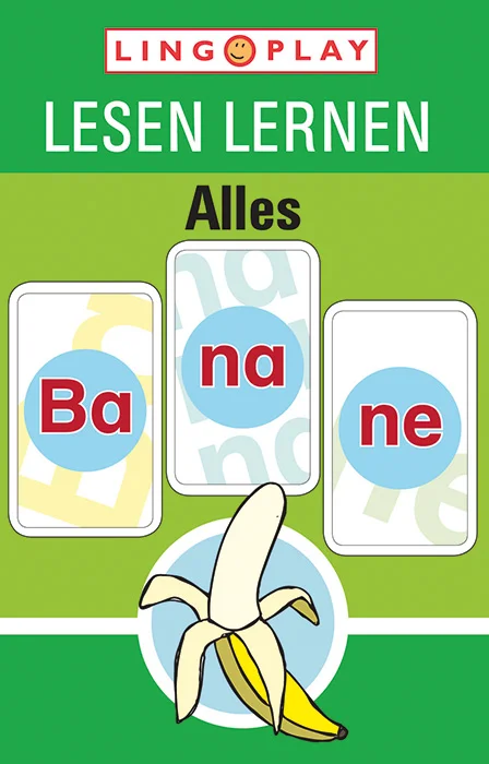 Lernspiel, Lesen lernen, Karten, Banane, Motiv