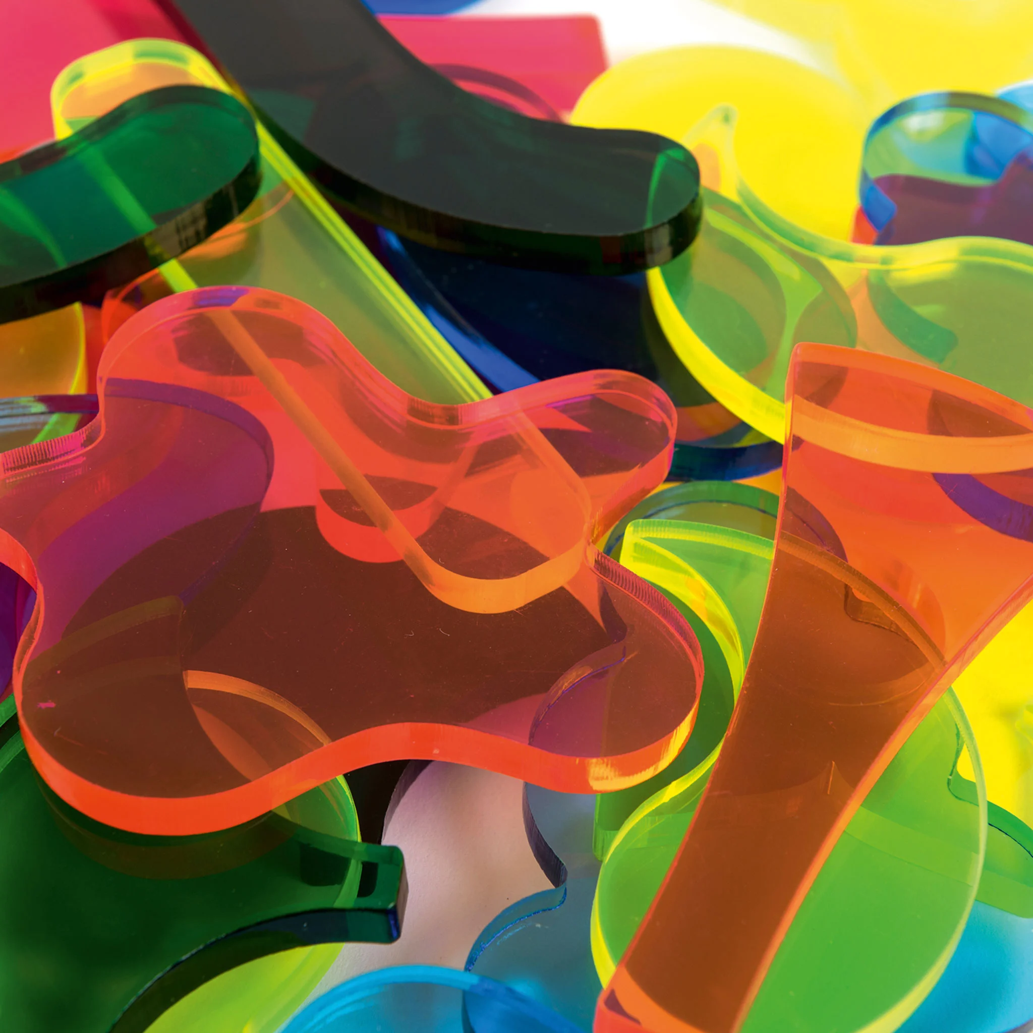 Schwimmbrille, Goggles, Neonfarben, transparente Kunststoff, Mehrfarbig