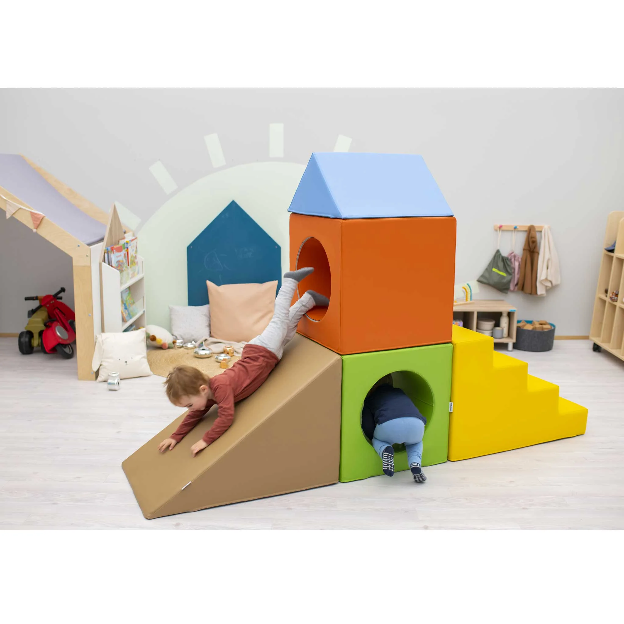 Kletterturm, Bausatz, Spielturm, Kleinkind-Spielzeug, Rutschstufen