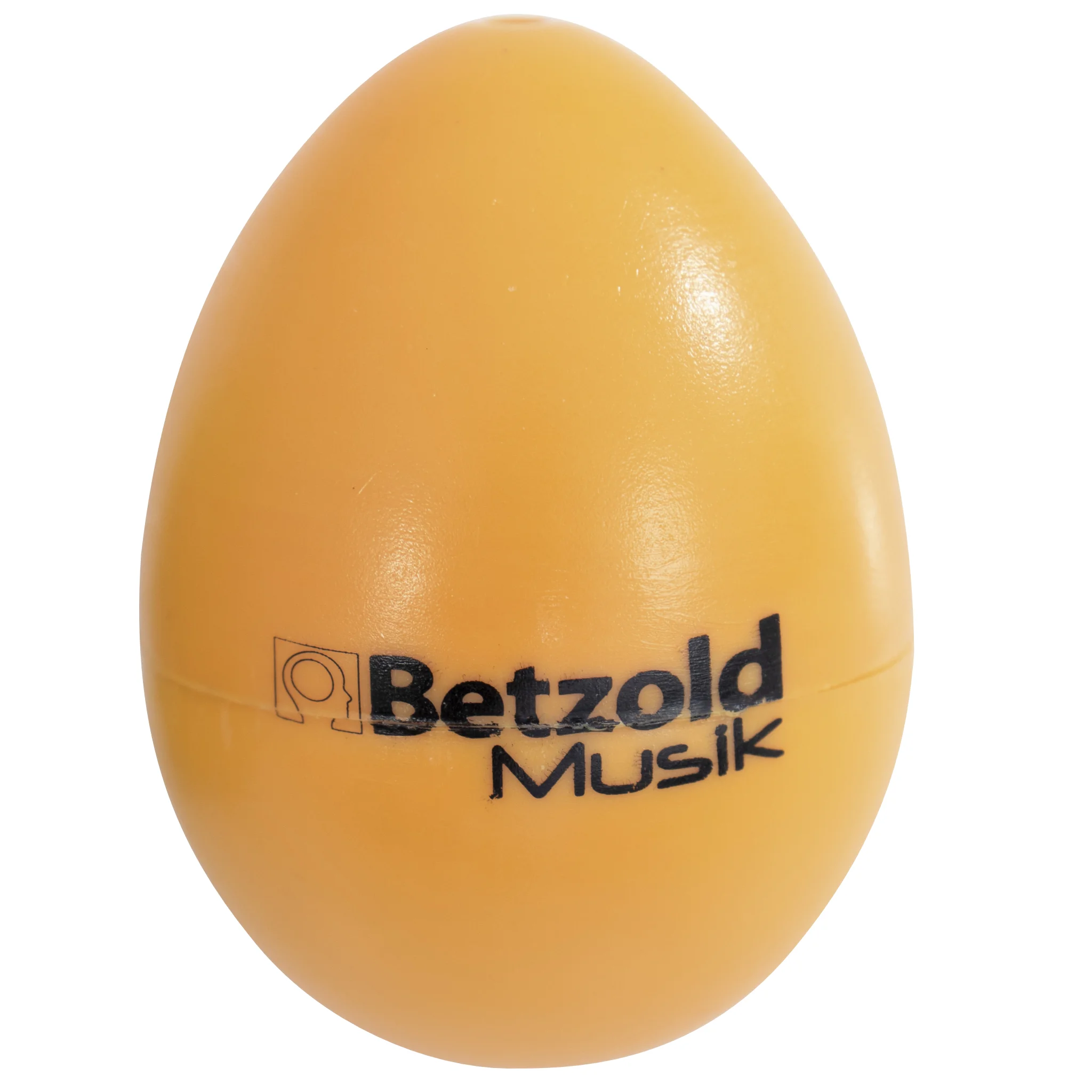 Eierform, Gummi/Eier-Schüttelspiel, Gelb, Musik-Logo, Betzold Musik