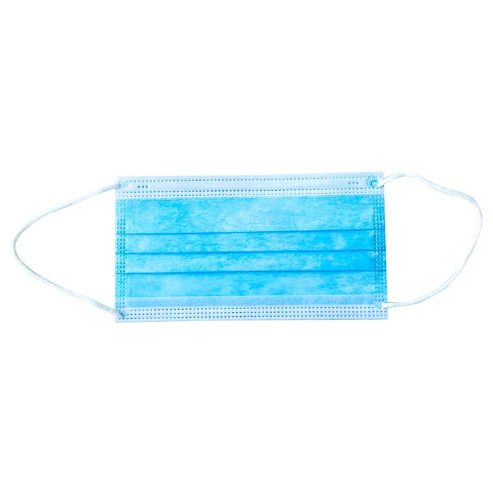 Gesichtmaske, Mundschutz, Einwegmaske, Blau, Dreilagig