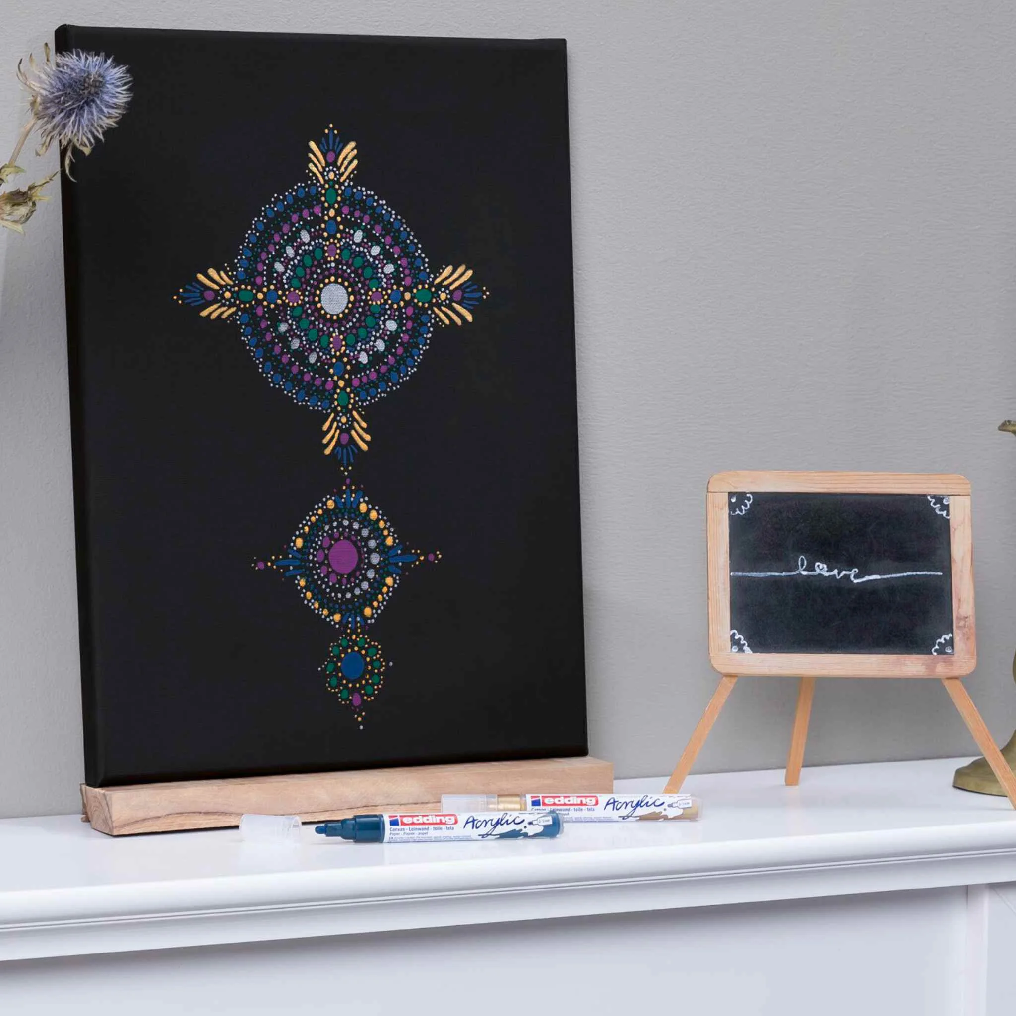Tapisserie, Wandkunst, Perlenmalerei, Perlenarbeit, Dekorplatte