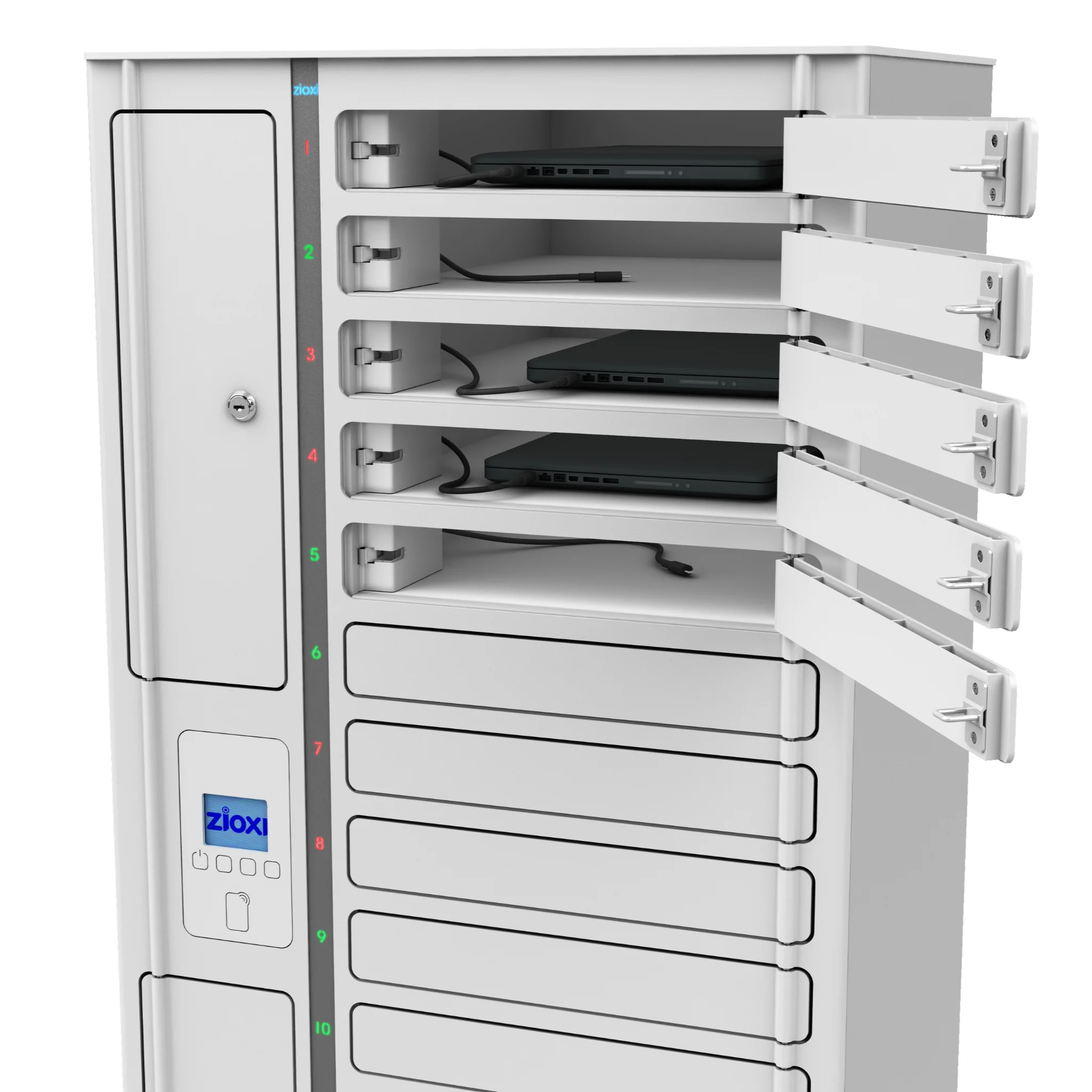Serverrack, Rack, Laptops on shelf, Vertical cabinet, Tür drauf lock