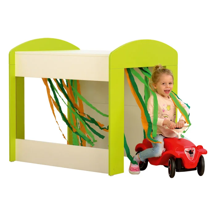 kinder(möbel), spiel tunnel, kinders tisch, hellgrün, spielzeug auto