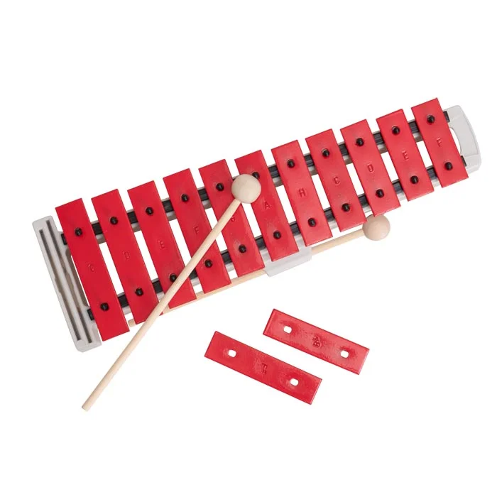 holz-xylophon, kinderinstrument, musikinstrument, rot, mallets