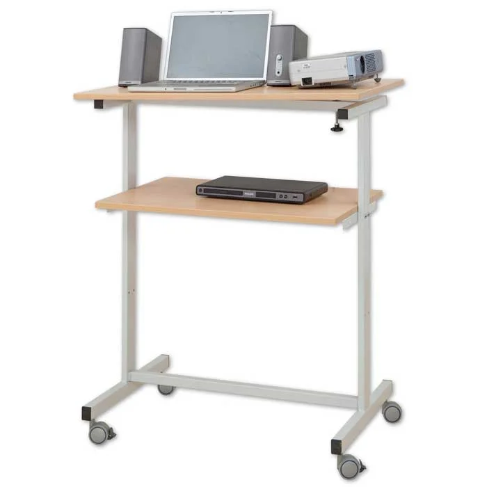 Computertisch, Laptop-Tisch, Steh-/Schreibtisch, Rolltisch, Holzplatten
