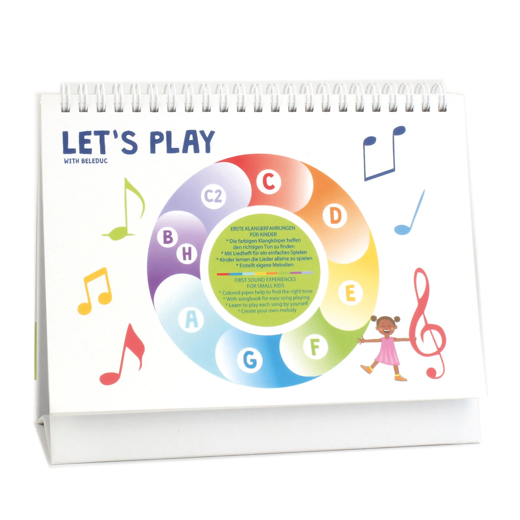 Kinder-Notizblock, Musikspiel, Kreisdiagramm, bunt, Lernspielzeug