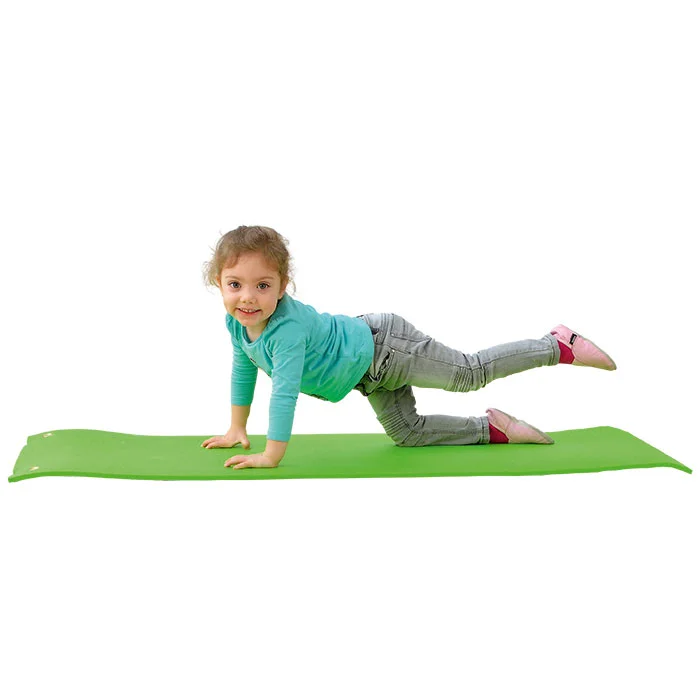 Kinder, Körpertraining, Gymnastikmatte, Grün, Aktivität