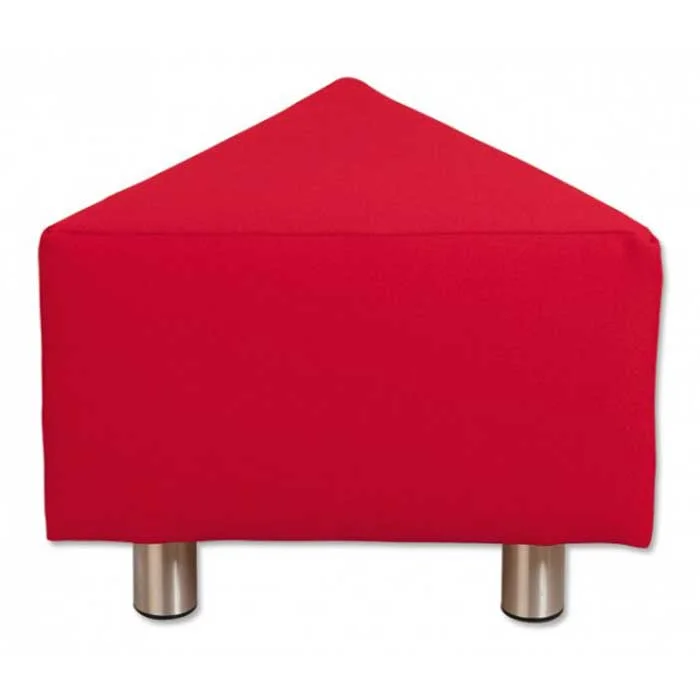 sofa, ottoman, rot, Stoff, Beine