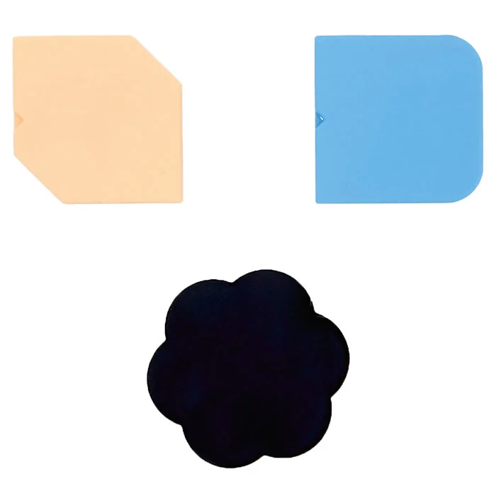 chip, colorful, geometric, petal, card
