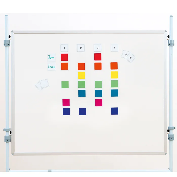 whiteboard, Kalender, Farbblöcke, bunte Quadrate, Magnetfarbe