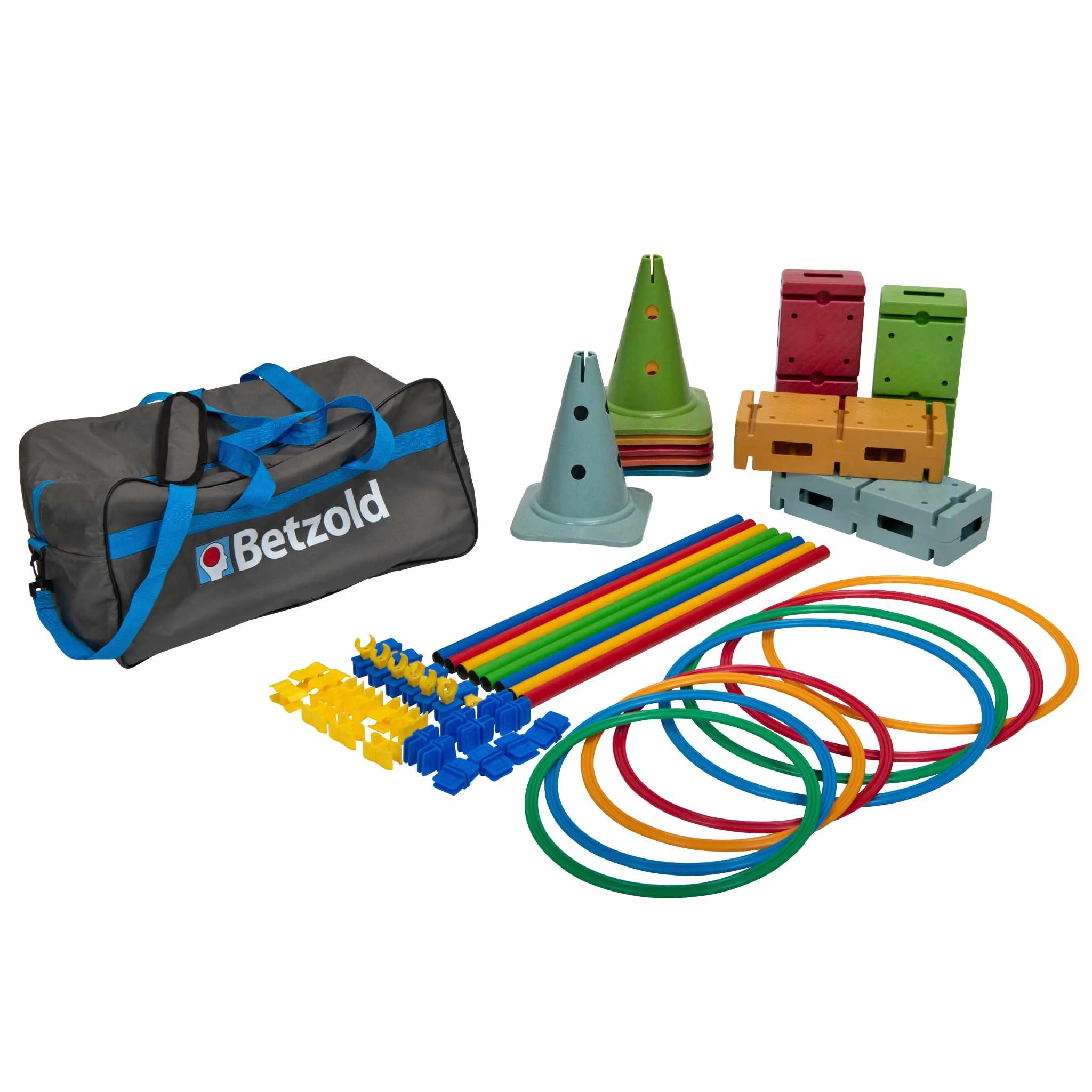sportausrüstung, pylonenset, hürden, reitring-set, transporttasche