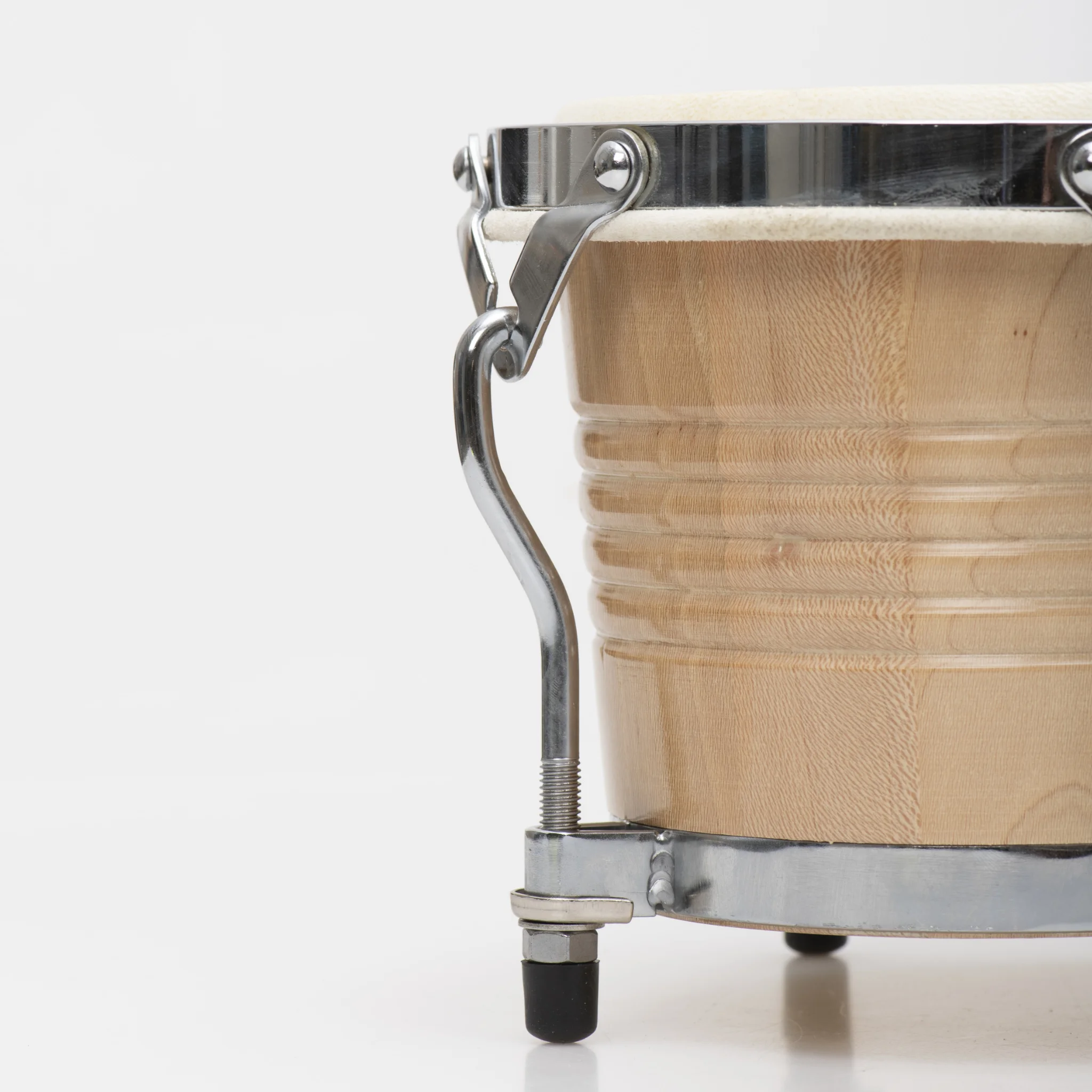Schlagzeug, Schlagzeugsnare, Metall-Hardware, Holzkorb, verstellbarer Fuß