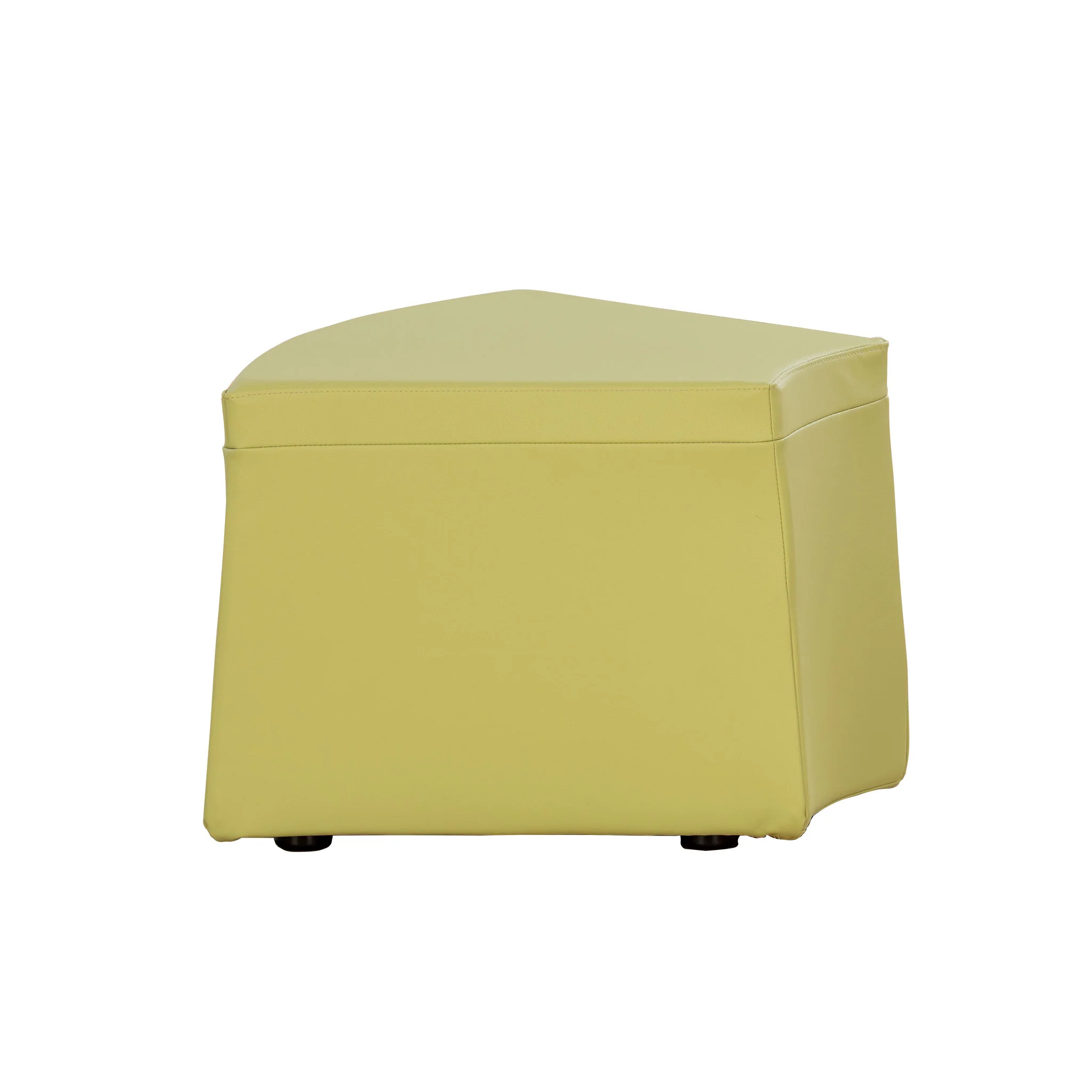 Hocker, Sitzwürfel, Ledersitz, Beige, cuboid