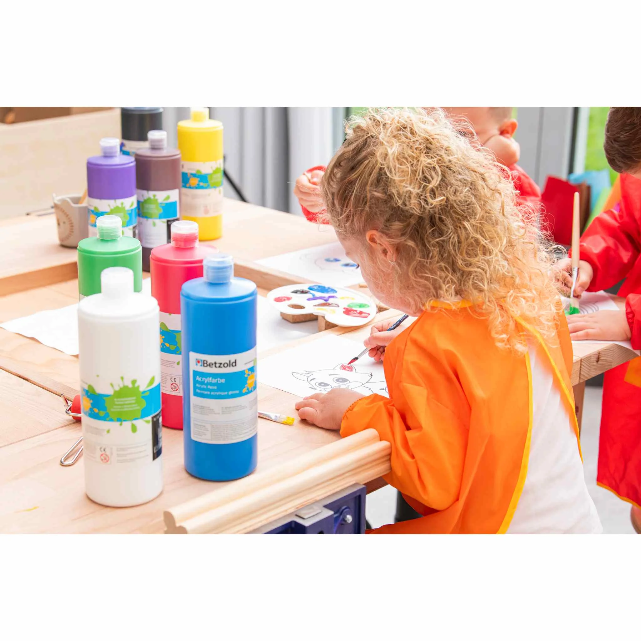 Kinderkunst, Malfarben, Pinsel, Acrylfarben, Pinselset