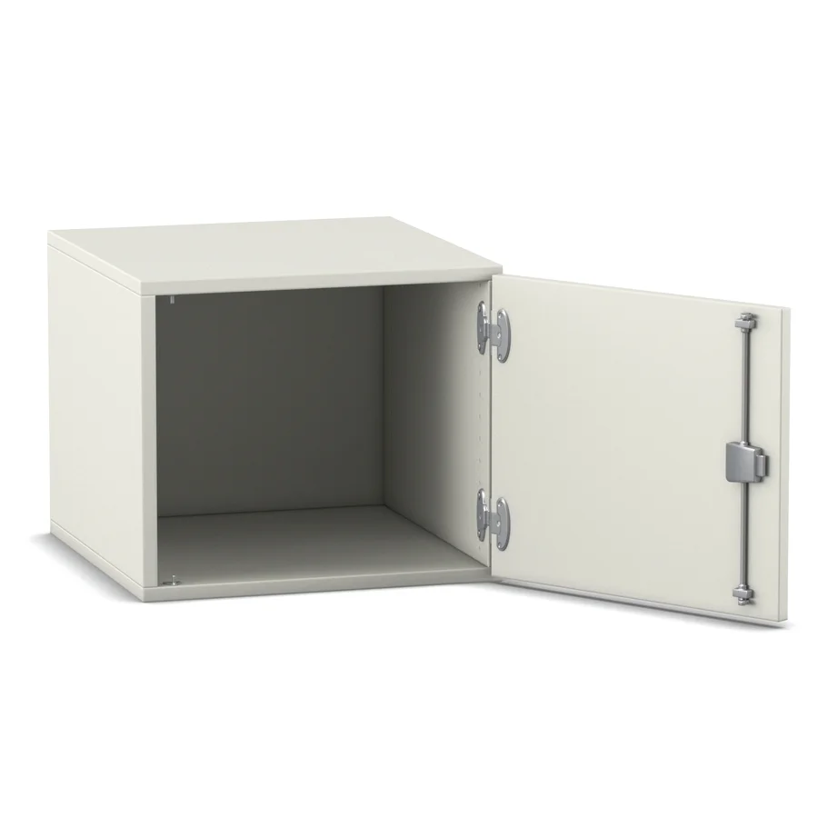 Küchenschrank, Hängeschrank, Schrank mit Tür, Stahlblech, Weiß