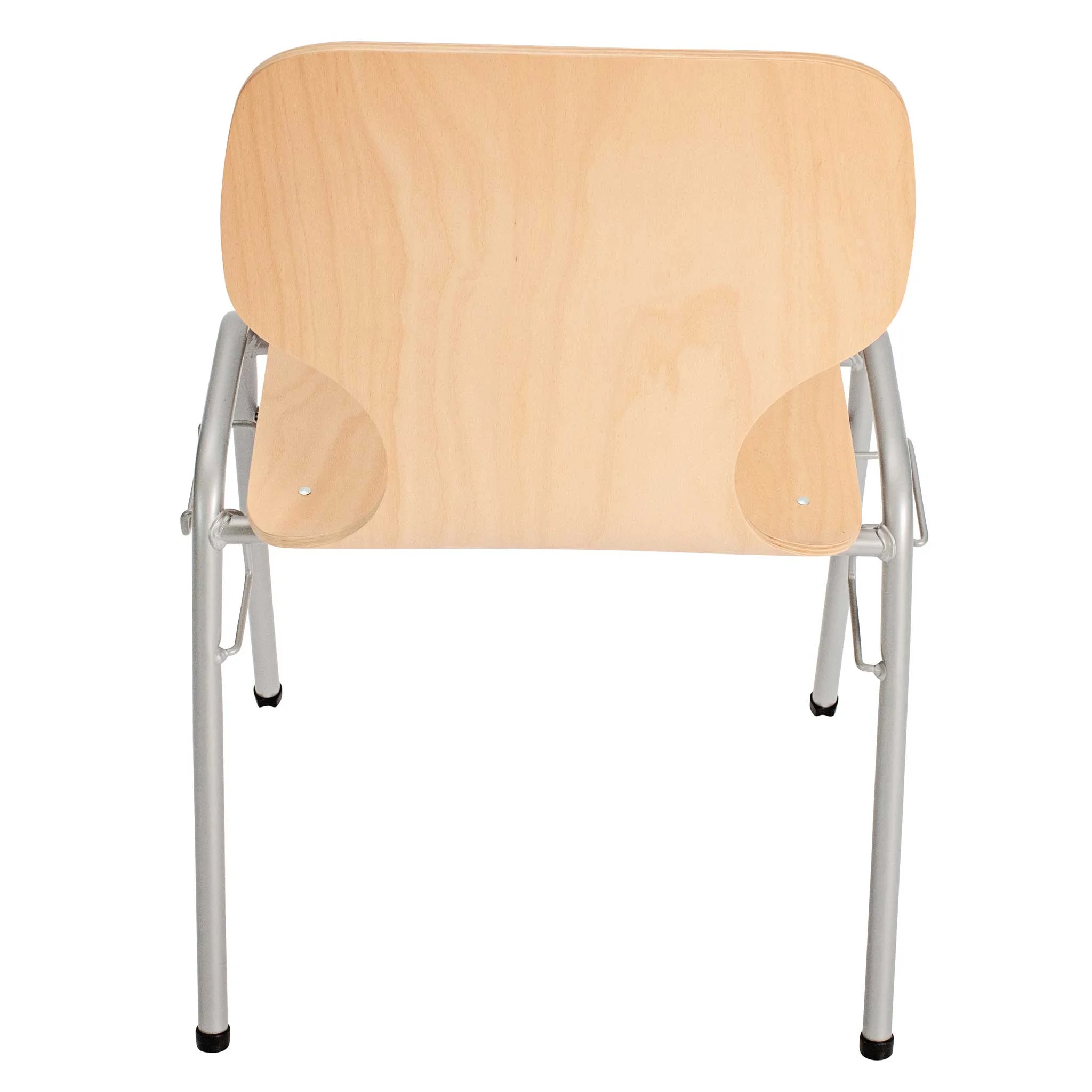 Schulstuhl, Holzstuhl, Schule, Sitzfläche Holz, Metallgestell