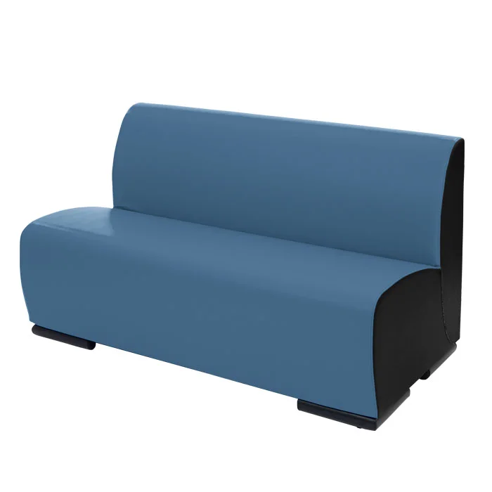 Fifties 2-Sitzer-Sofa, Kunstleder Cherry