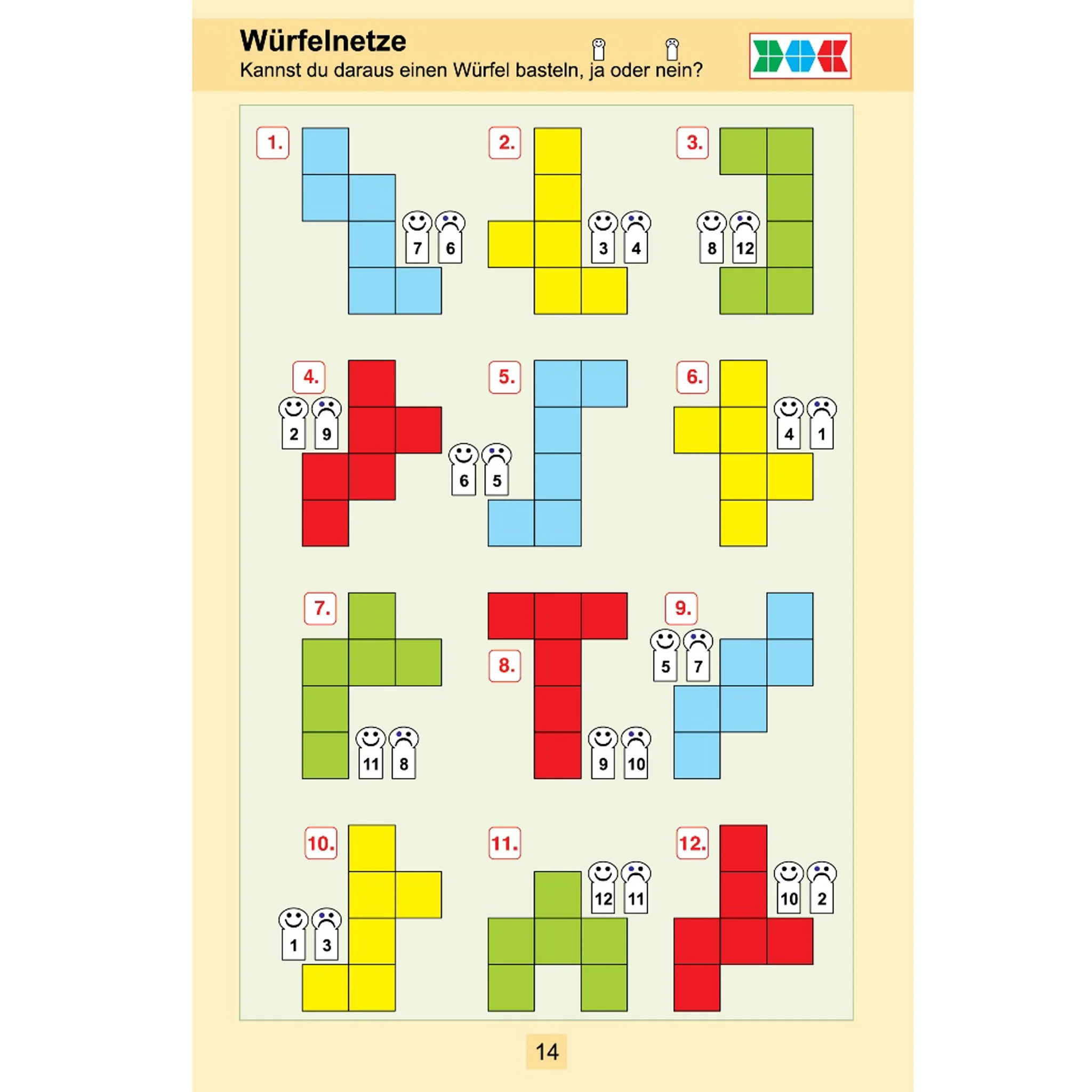 Würfelnetz, Legespiel, Blöcke, Puzzle, Quadrate