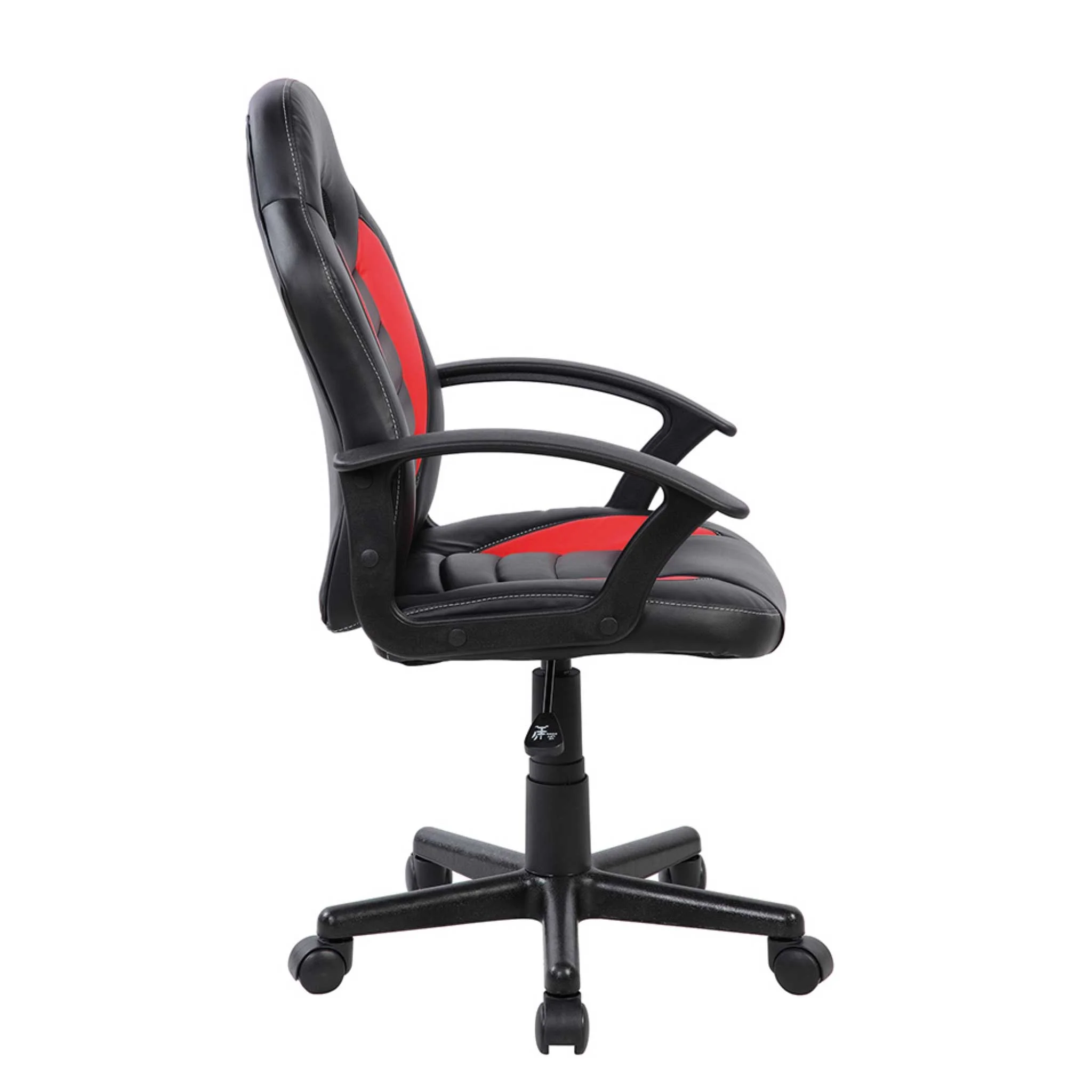 Bürostuhl, ergonomisch, rote Akzente, Schwenkstuhl, Rollenstuhl