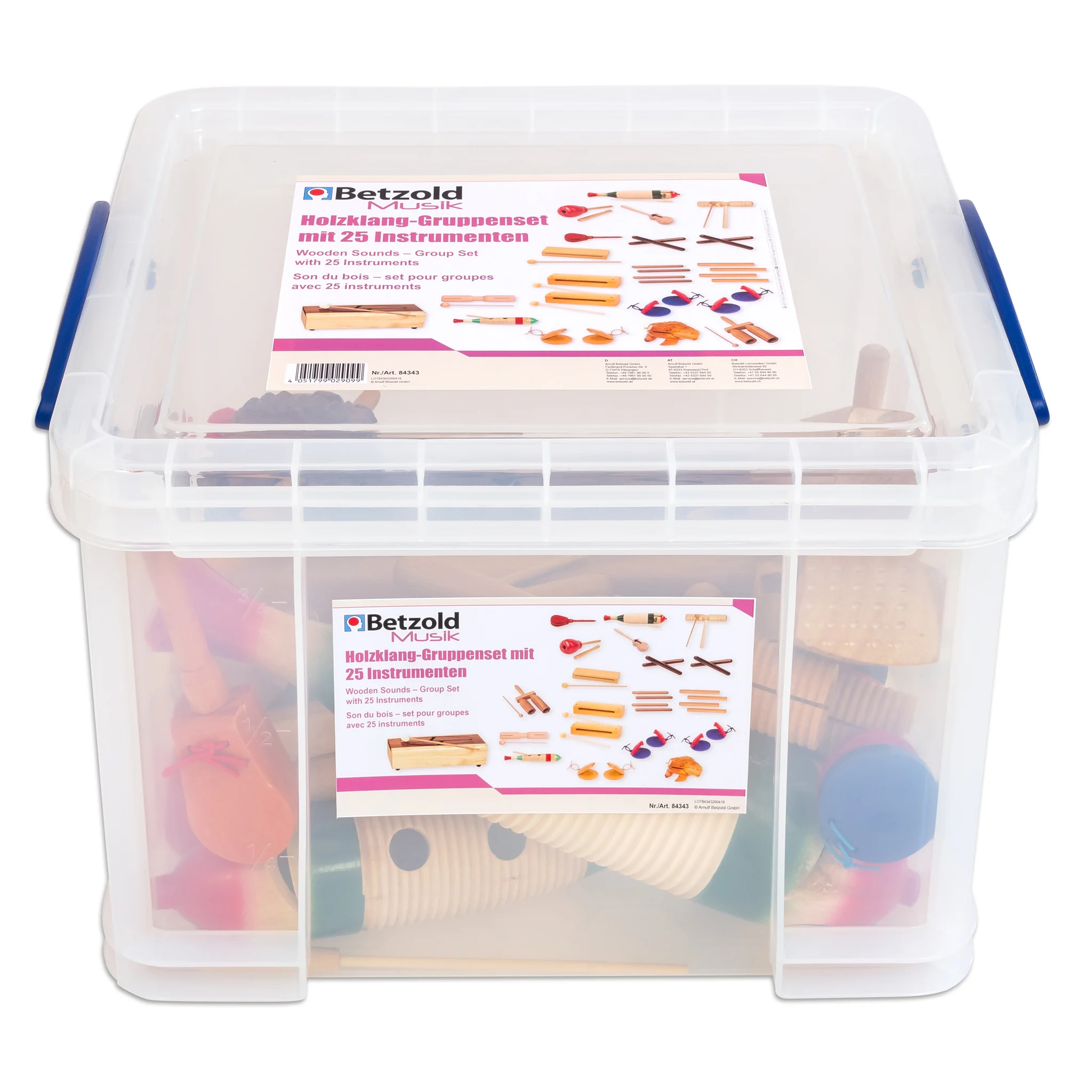 Holzklang-Gruppe, Musikset, Kinderinstrumente, Baukasten, Aufbewahrungsbox