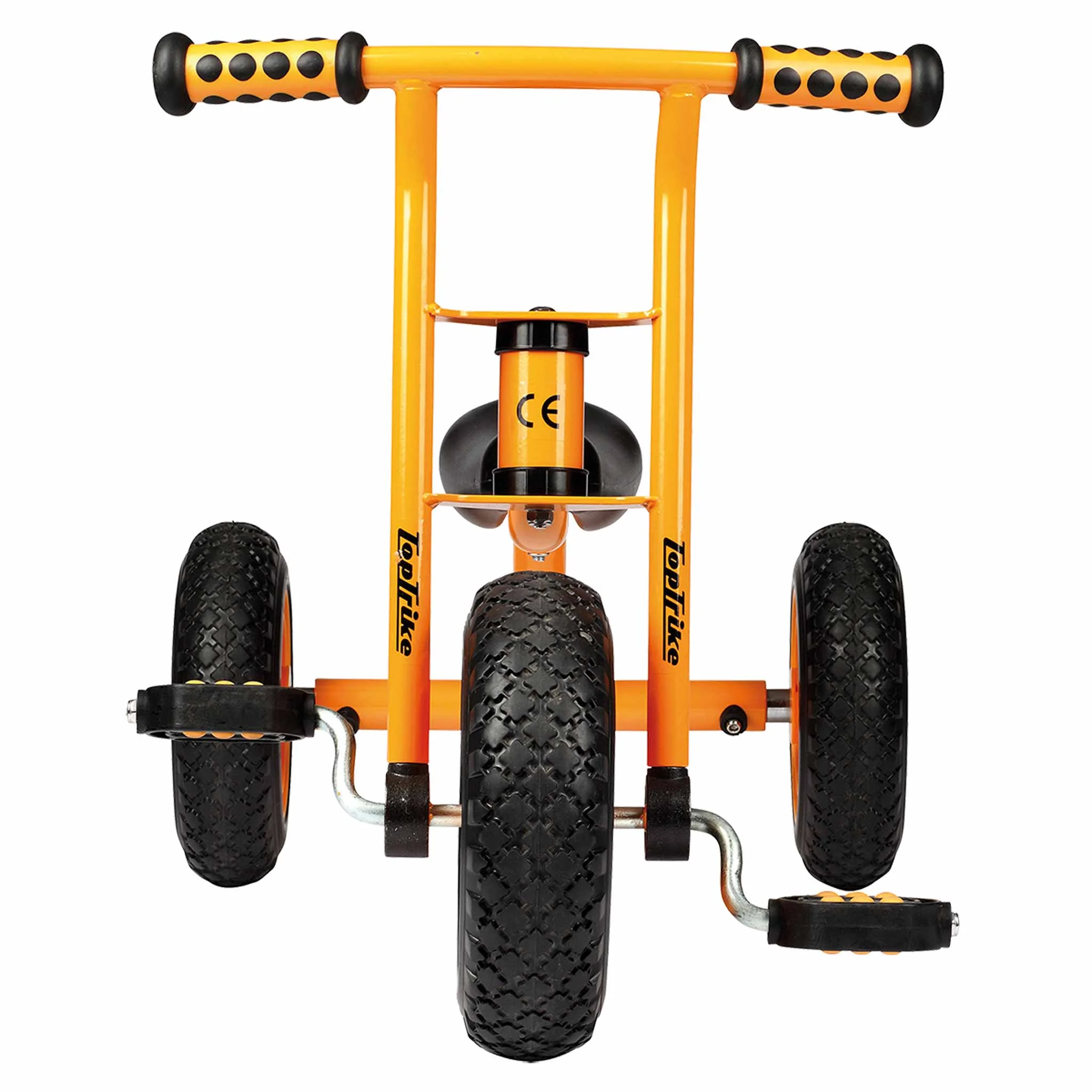 Kinderfahrrad, Dreirad, Dreirad mit Pedalen, Gummi-Reifen, Orange
