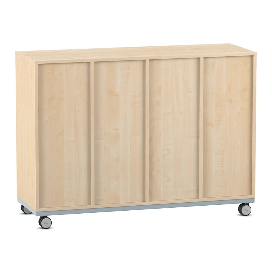 Schrank, Rollbarer Schrank, Holzschrank, Korpus aus Holz, Wagen mit Rollen