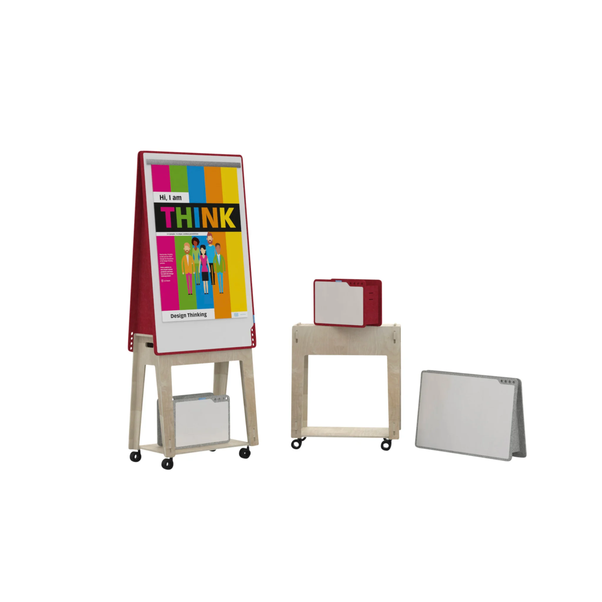 Whiteboard, Magnetische Tafel, Mobiler Staffelei, Rollbarer Ständer, Display-Tafel