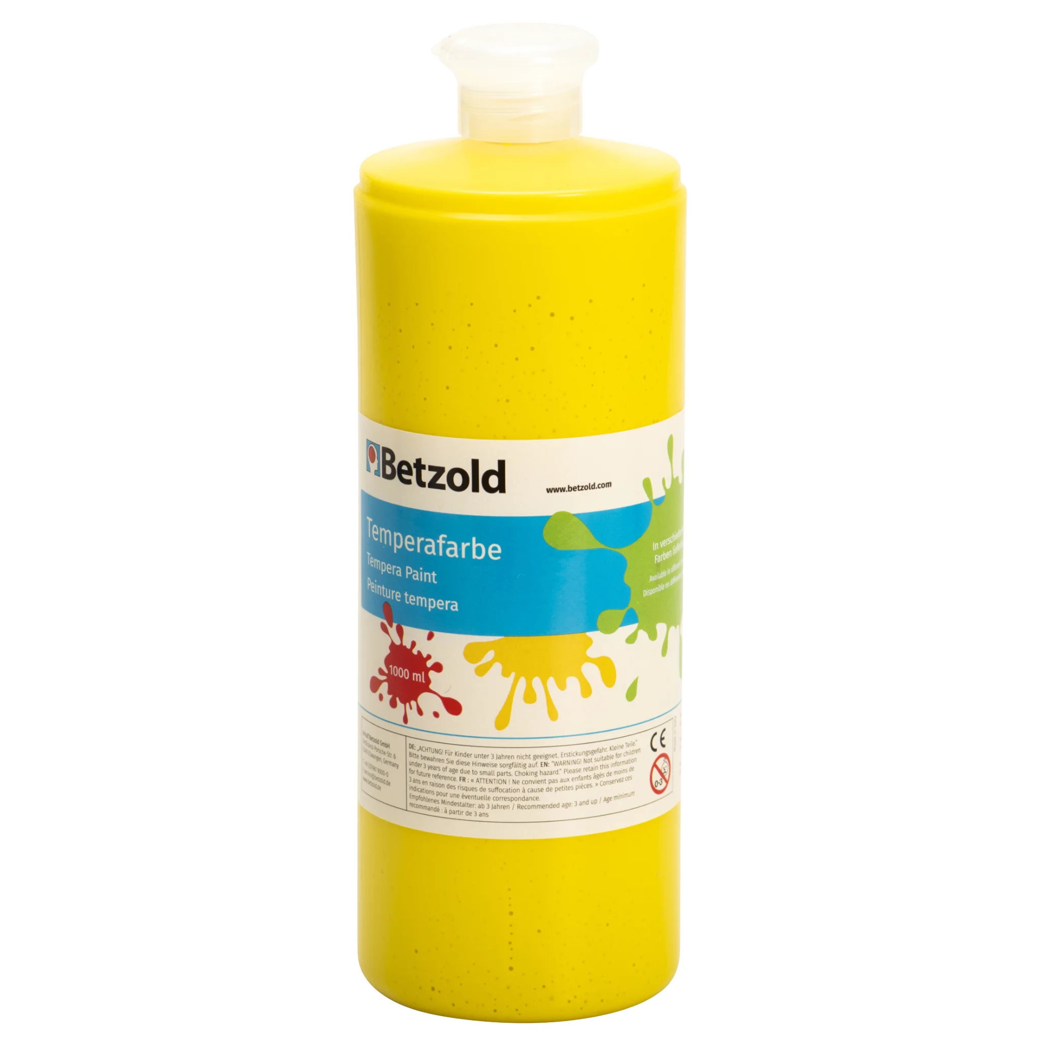Gelb, Temperafarbe, Kunstfarbe, Pigment, Flasche 1000 ml