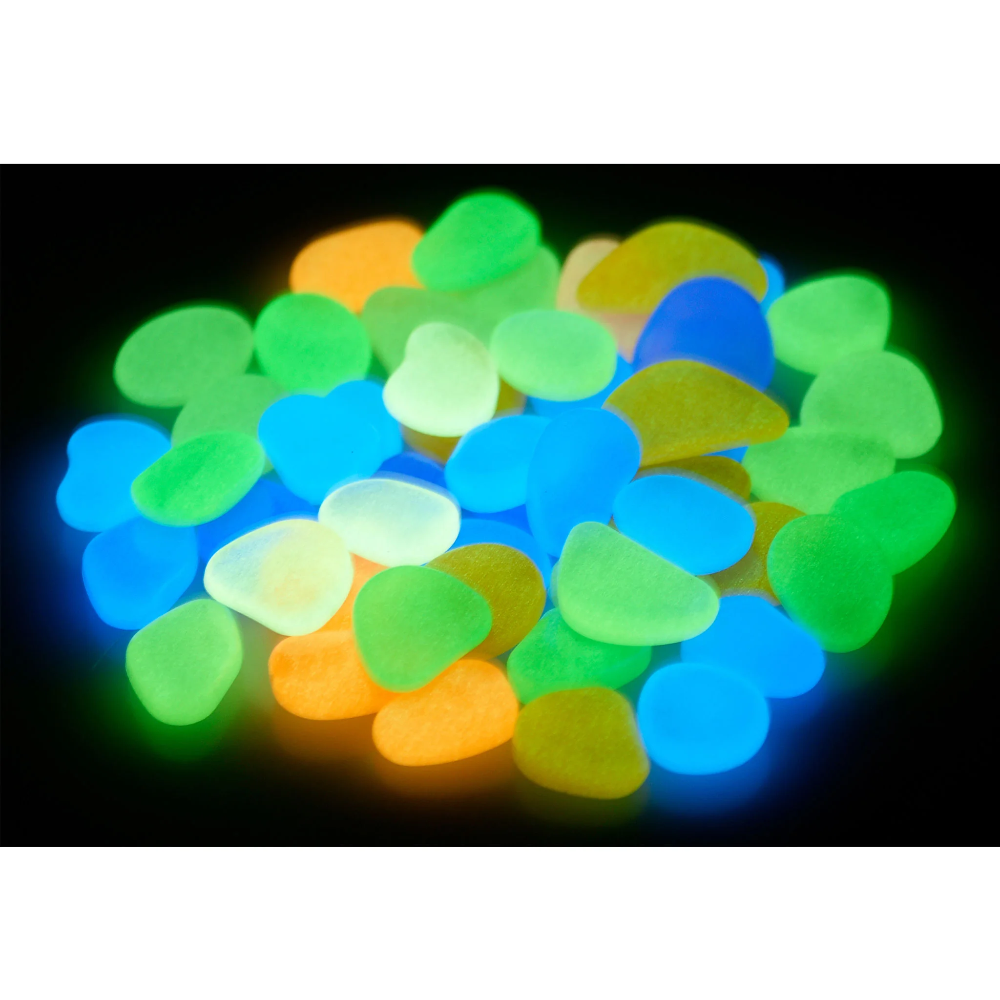 glow stones, Steine, fluoreszierende Steine, neon Kiesel, bunte Glow-Steine