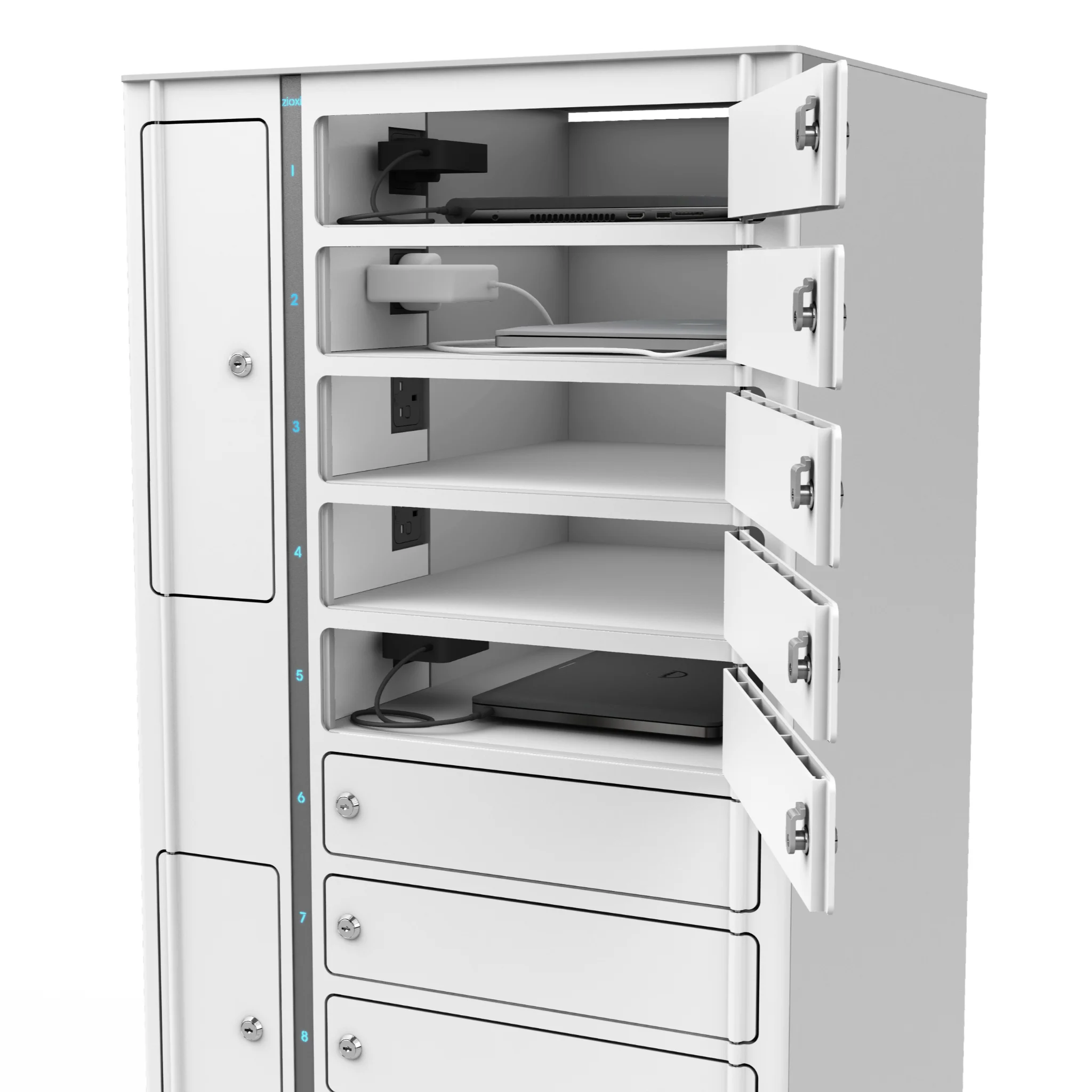 medizinische-schubladenschrank, hält-laptop, datenlage, auflage, kabellose-ladegerät