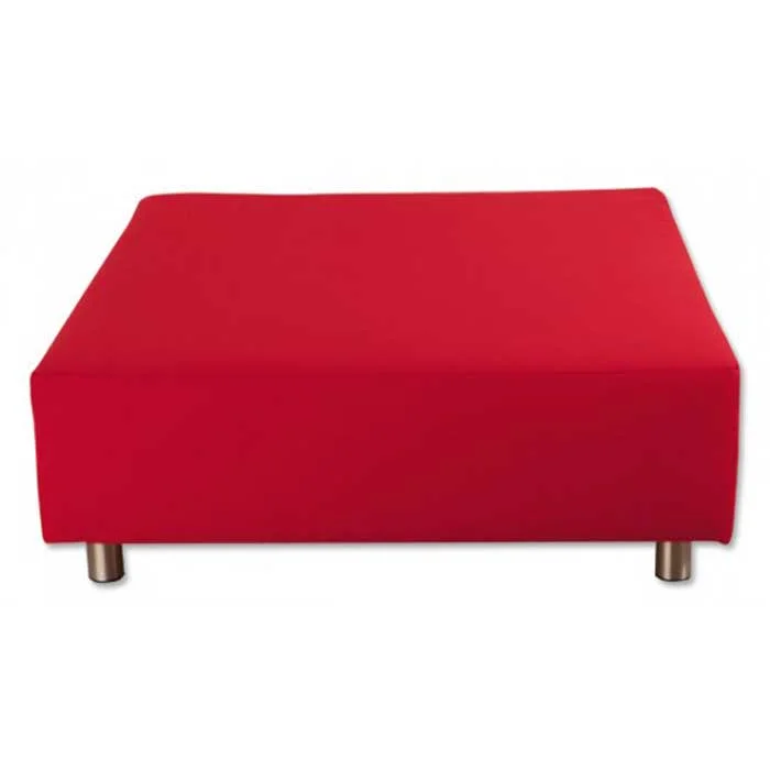 Sofa, Sitzbank, Roter Bezug, Beine aus Metall, Boxspring-Optik