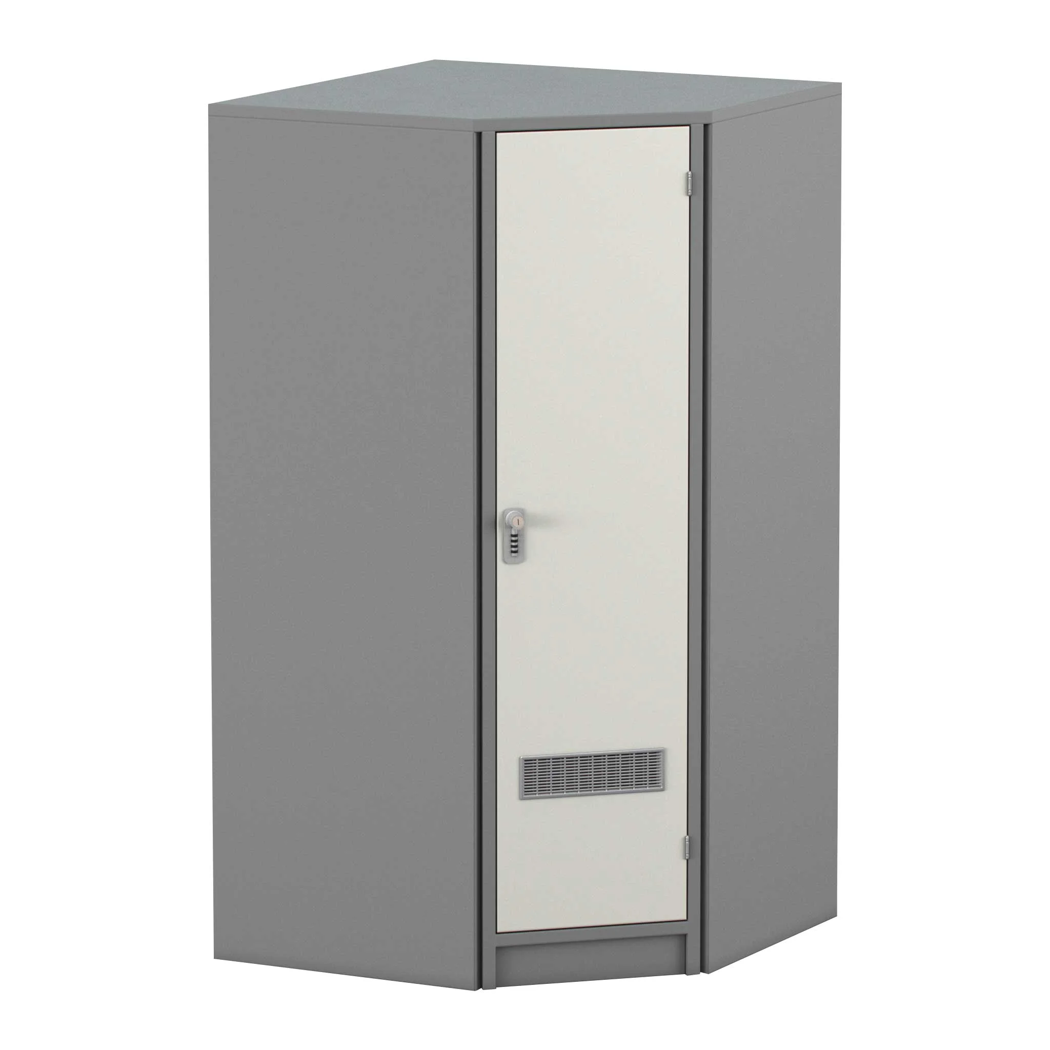 Schrank, Metallschrank, Schranktür, Schwarzgrau, Klimageräte-Schrank